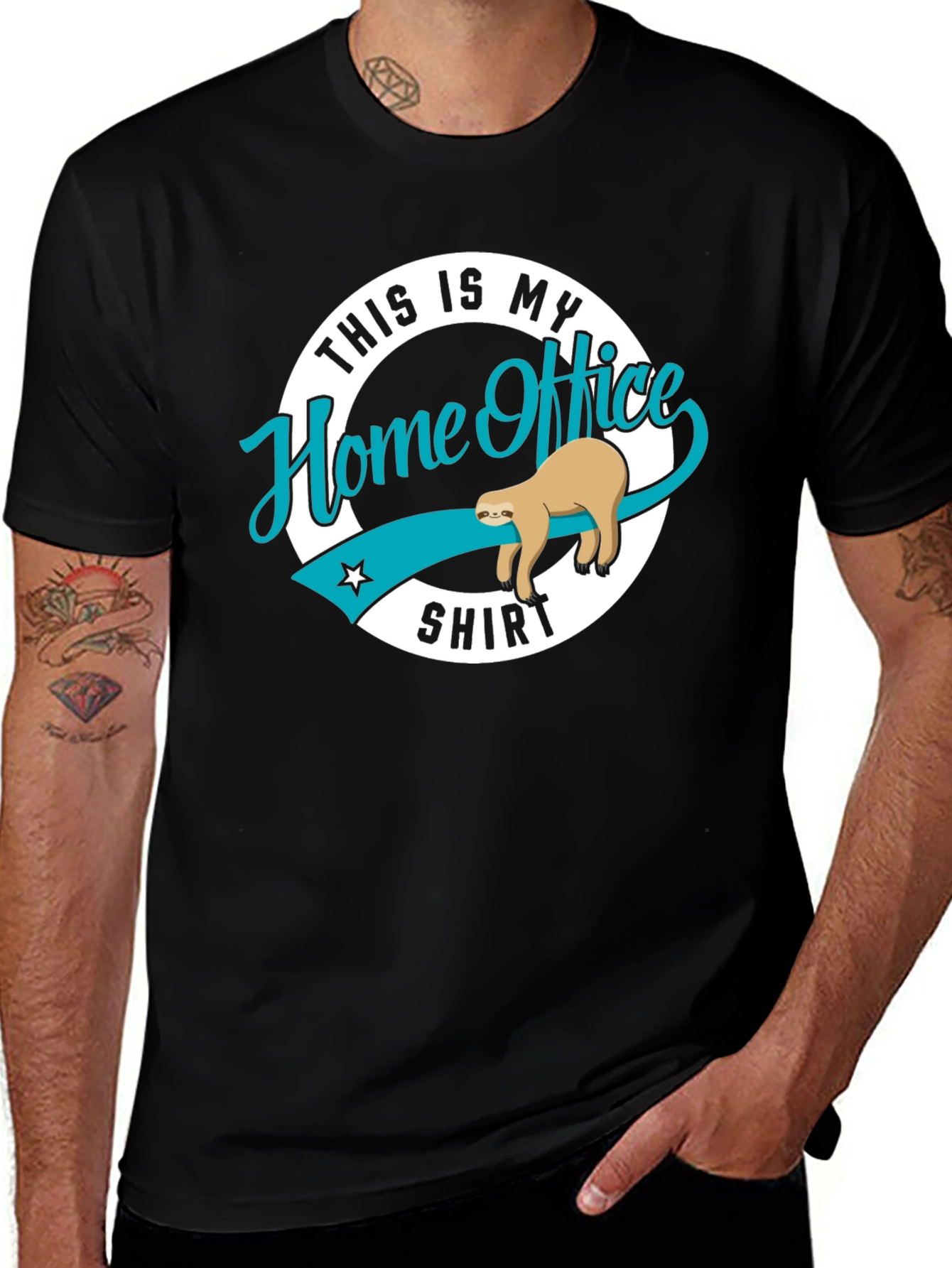 Variant 7 of Home Office Sloth T-Shirt - Funny Work From Home Tee