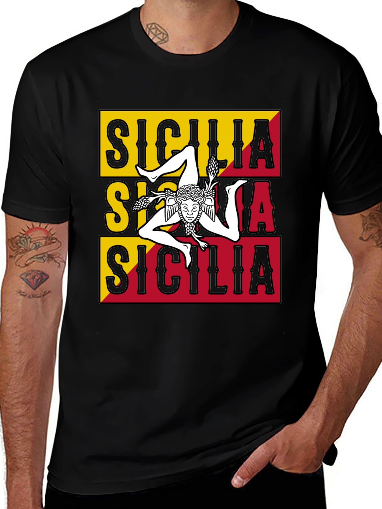 Sicilia T-Shirt - Trinacria Symbol - Italian Pride Tee