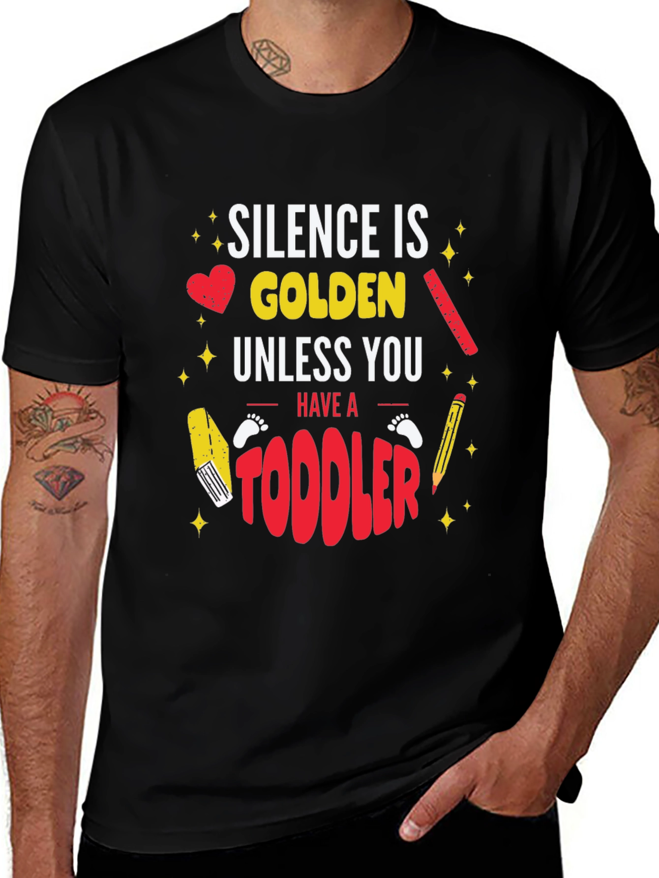 Variant 18 of Silence Is Golden Toddler Graphic Tee
