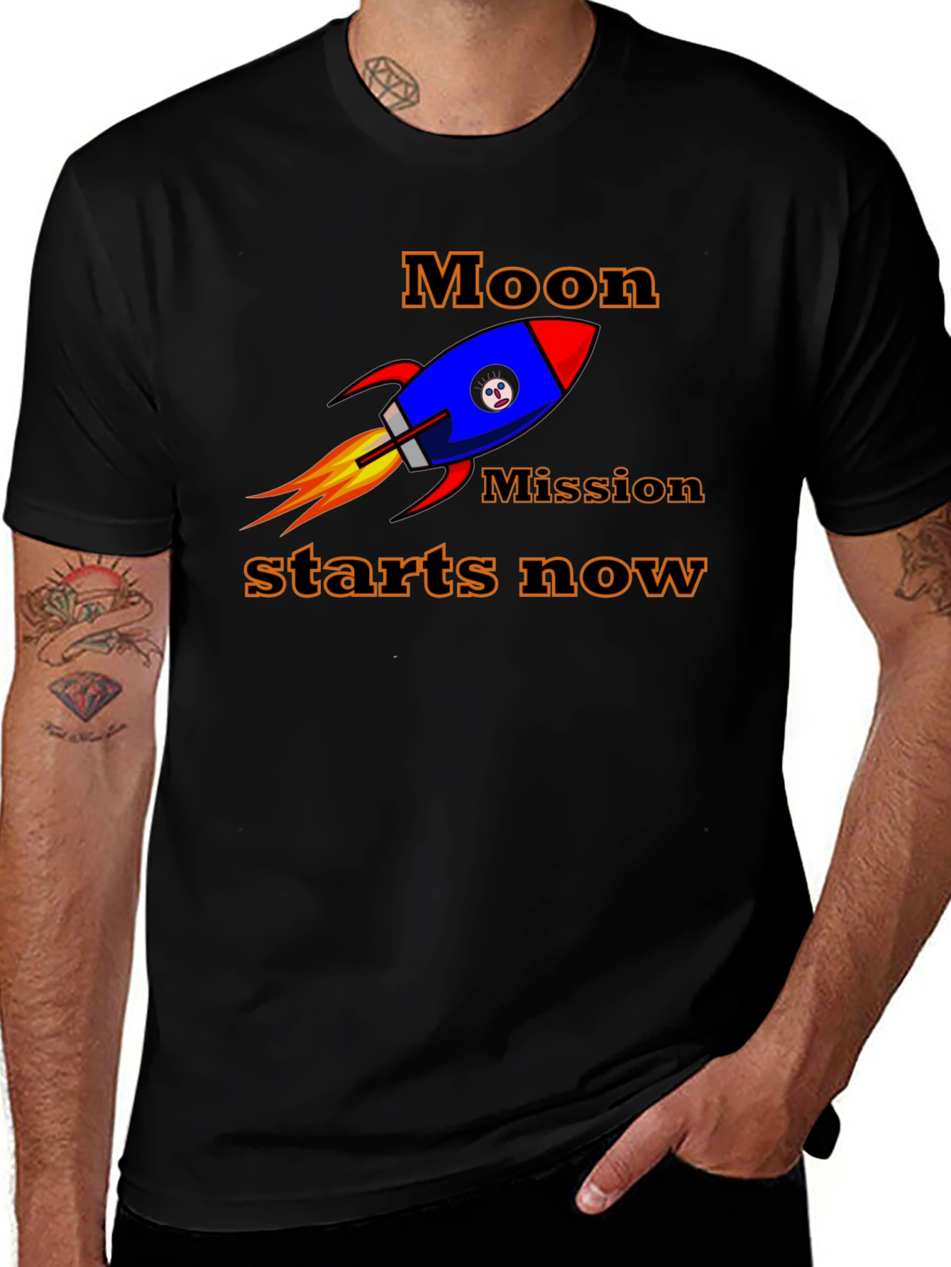 Moon Mission Graphic T-Shirt - Space Adventure Tee