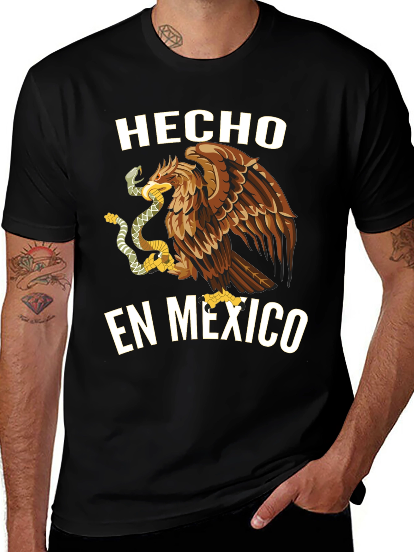 Black Hecho en Mexico Graphic T-Shirt main image