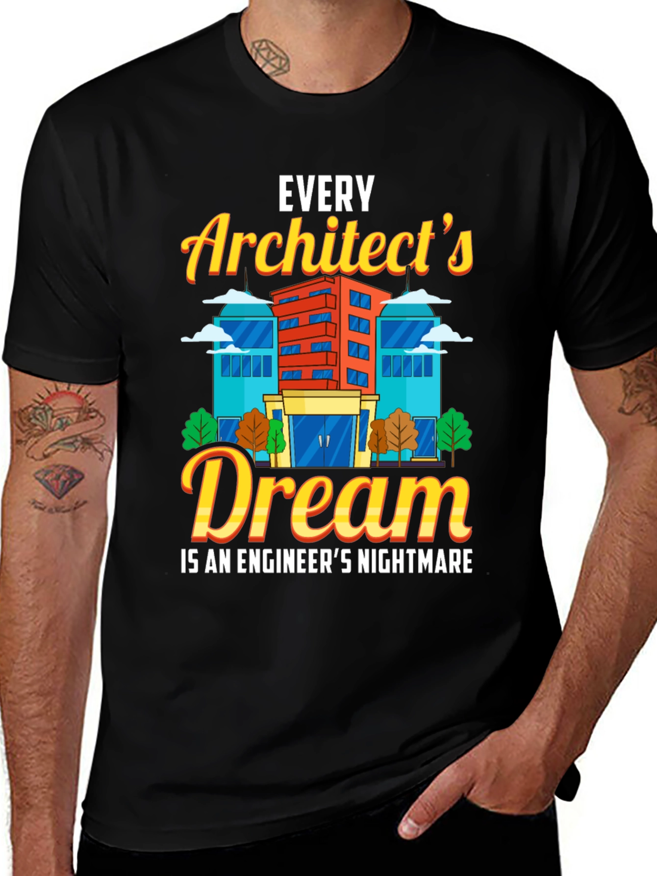 Variant 21 of Architect's Dream T-Shirt Funny Engineer Gift