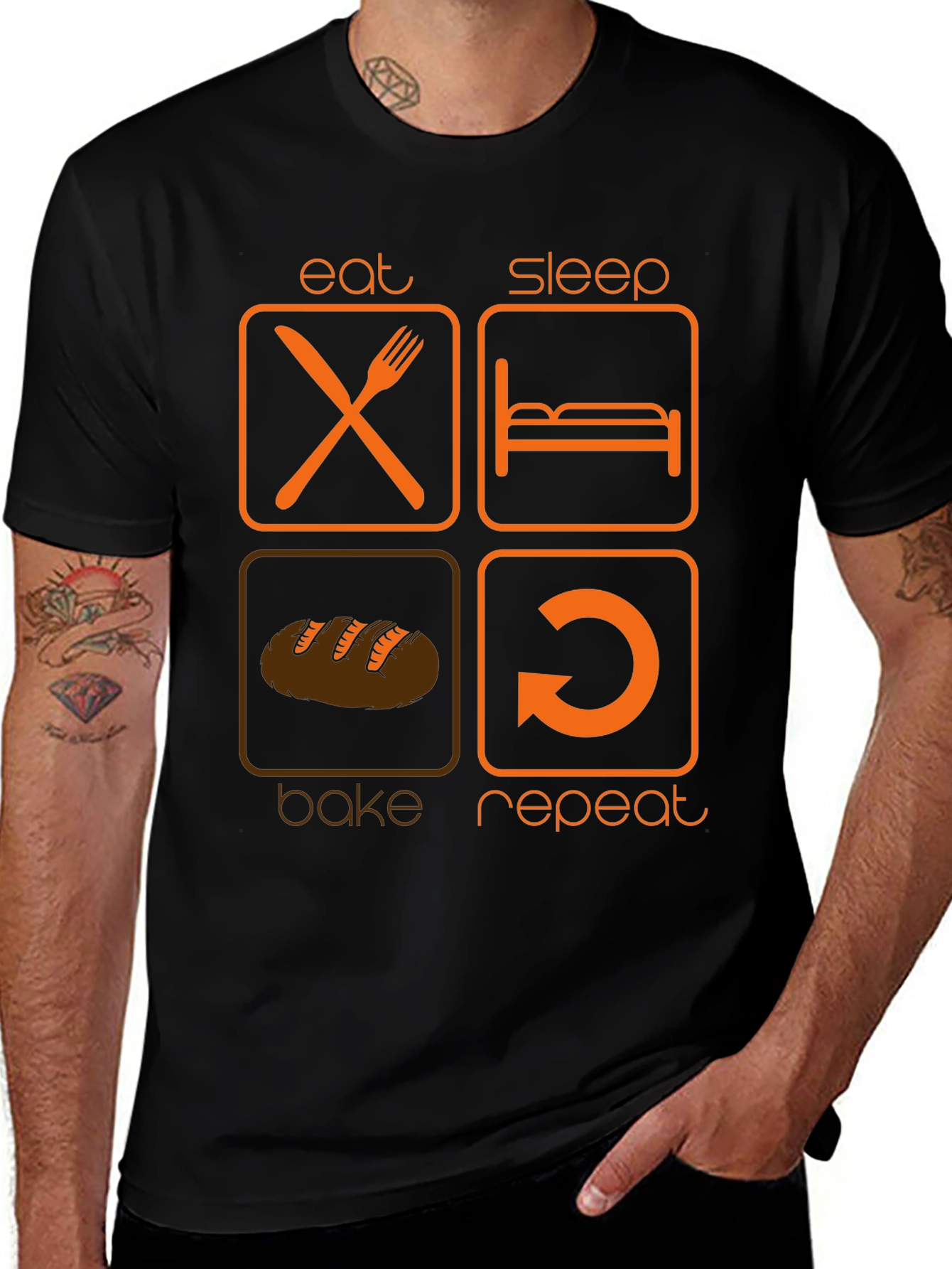 Variant 4 of Eat Sleep Bake Repeat T-Shirt