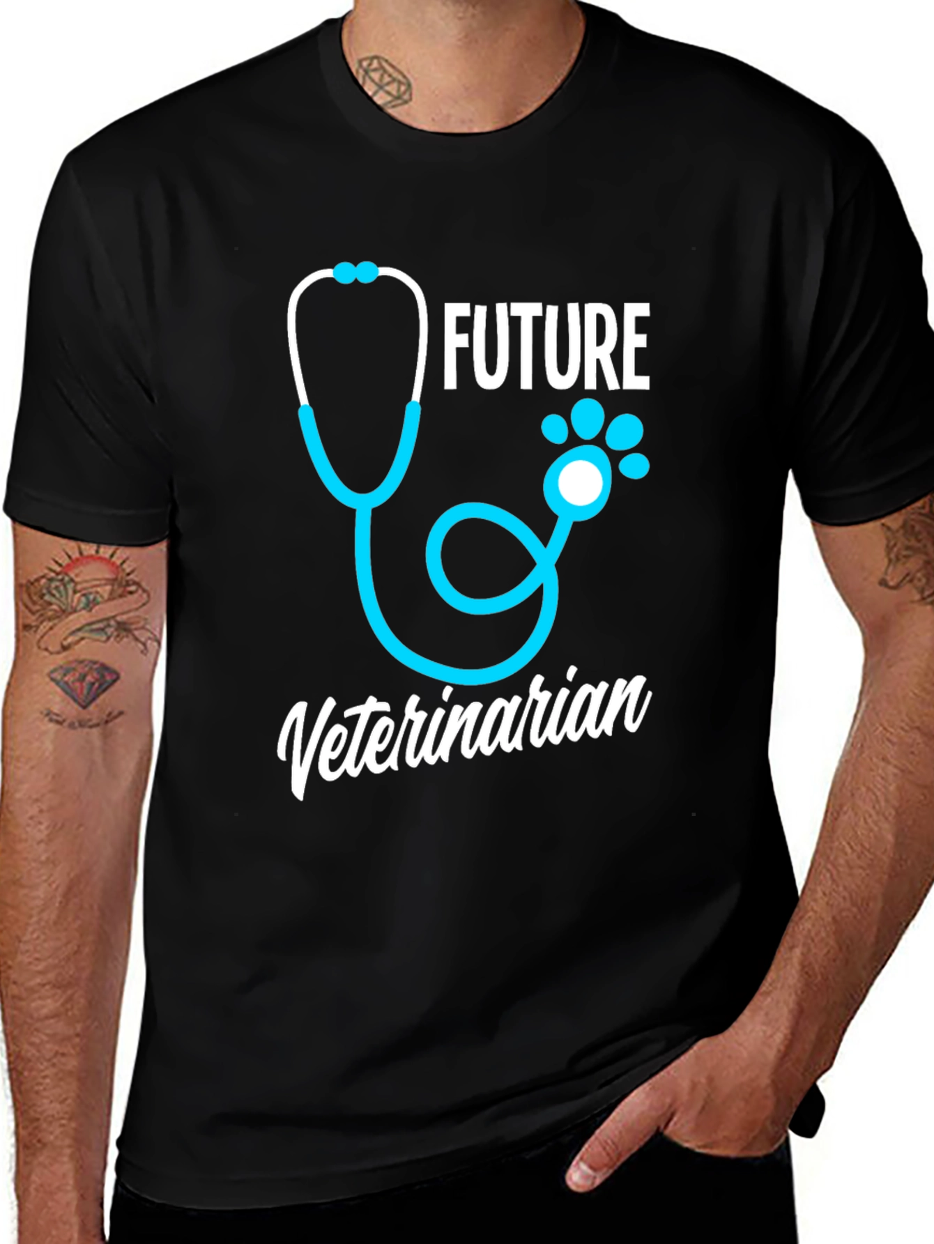 Black Future Veterinarian T-Shirt main image