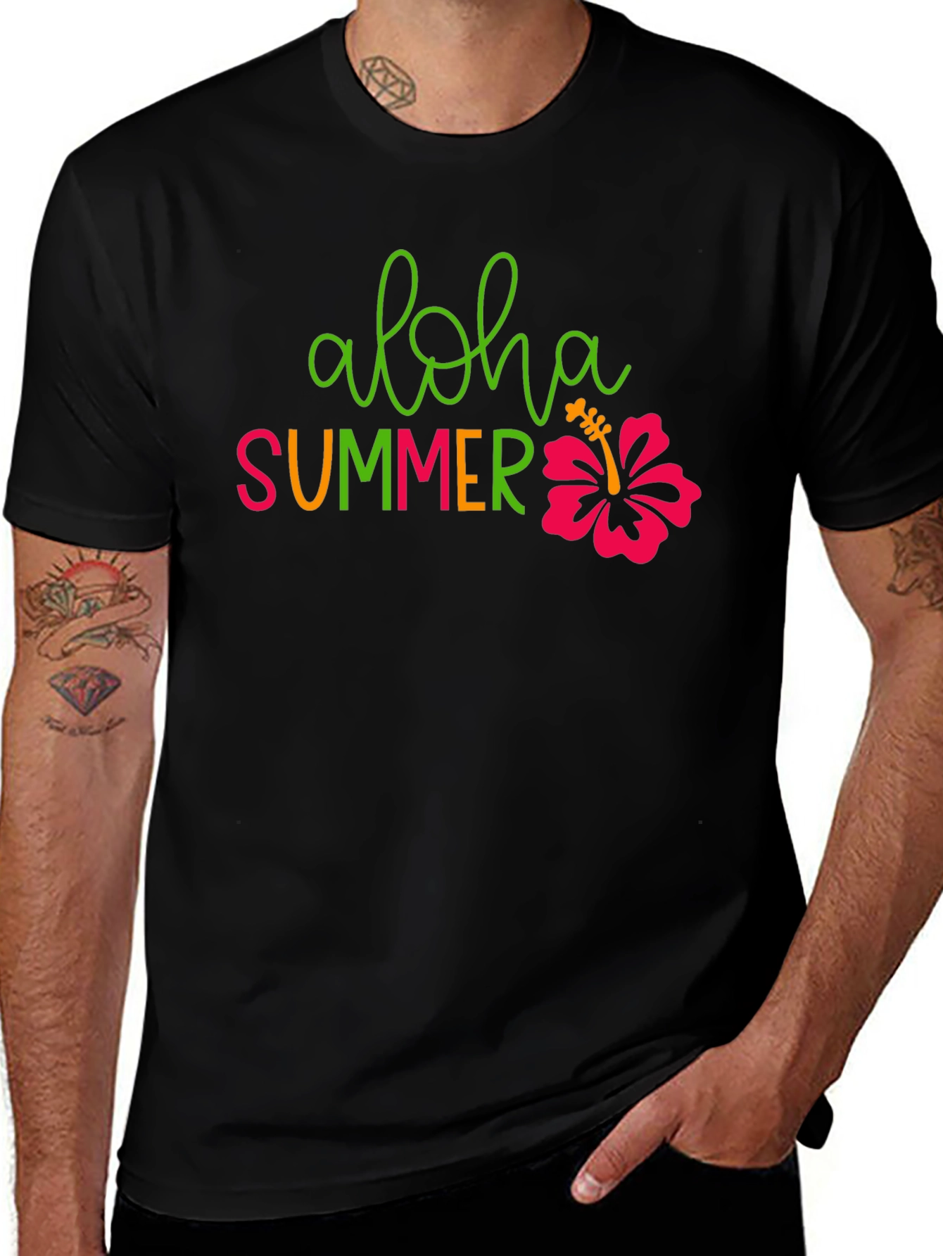 Variant 10 of Aloha Summer Graphic T-Shirt - Tropical Vibes