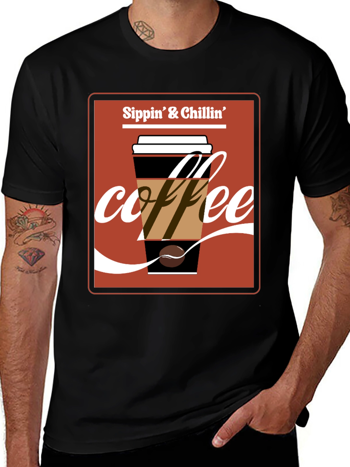 Variant 2 of Sippin' & Chillin' Coffee T-Shirt