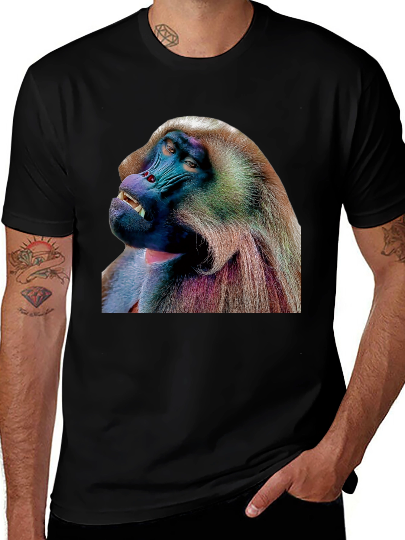 Variant 2 of Gelada Monkey Graphic Tee - Unique Animal Print T-Shirt