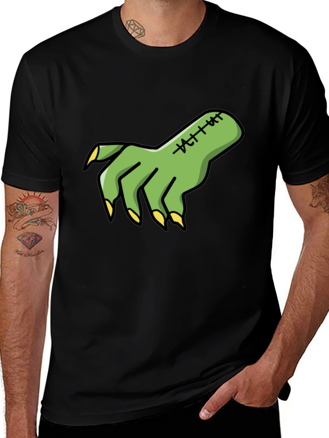 Variant 12 of Zombie Hand Graphic Tee - Halloween T-Shirt