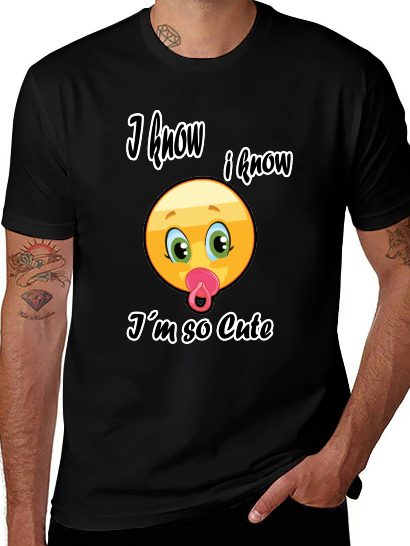 Variant 24 of Cute Emoji Pacifier T-Shirt