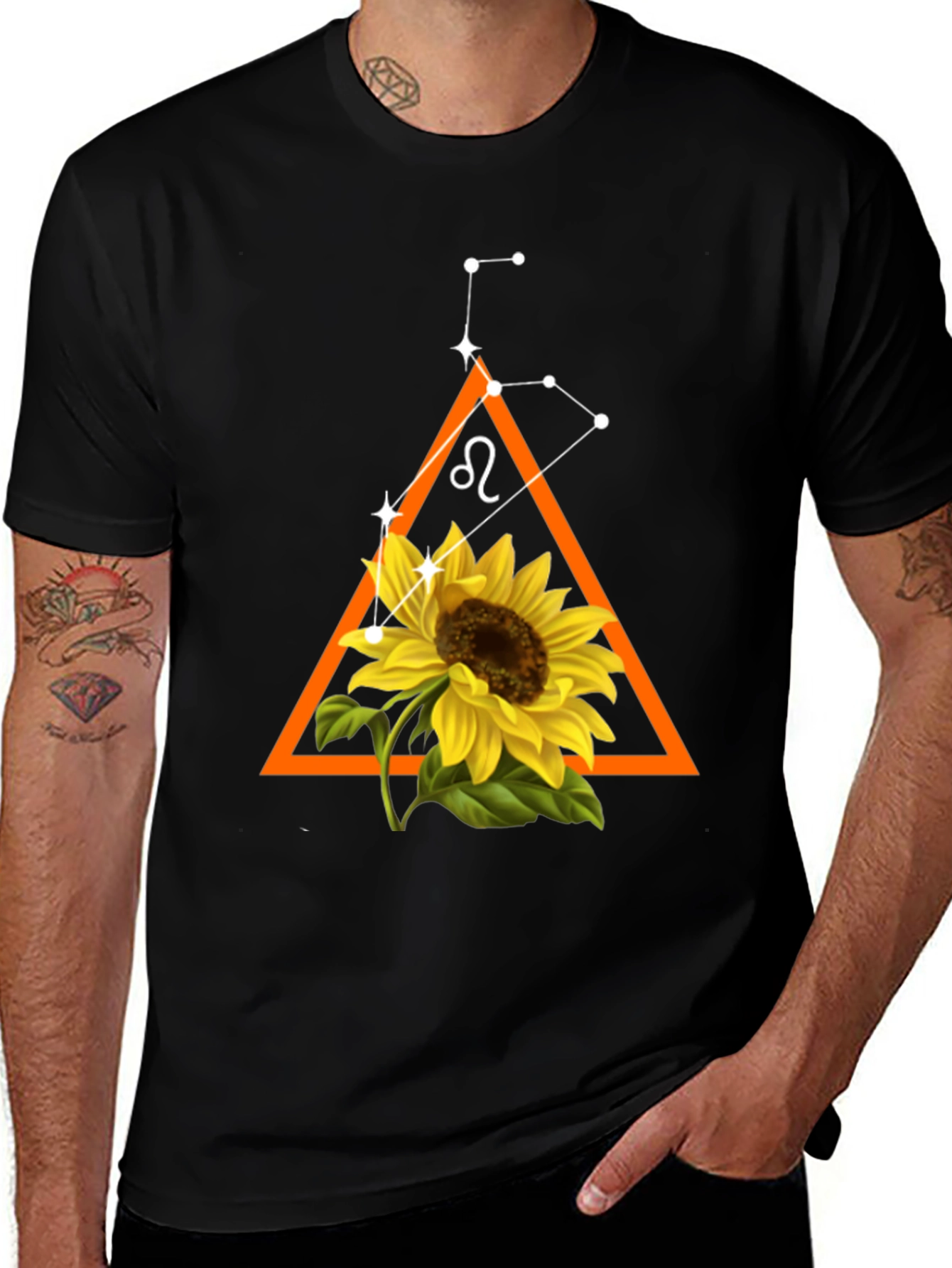 Variant 20 of Leo Zodiac Sunflower Graphic T-Shirt