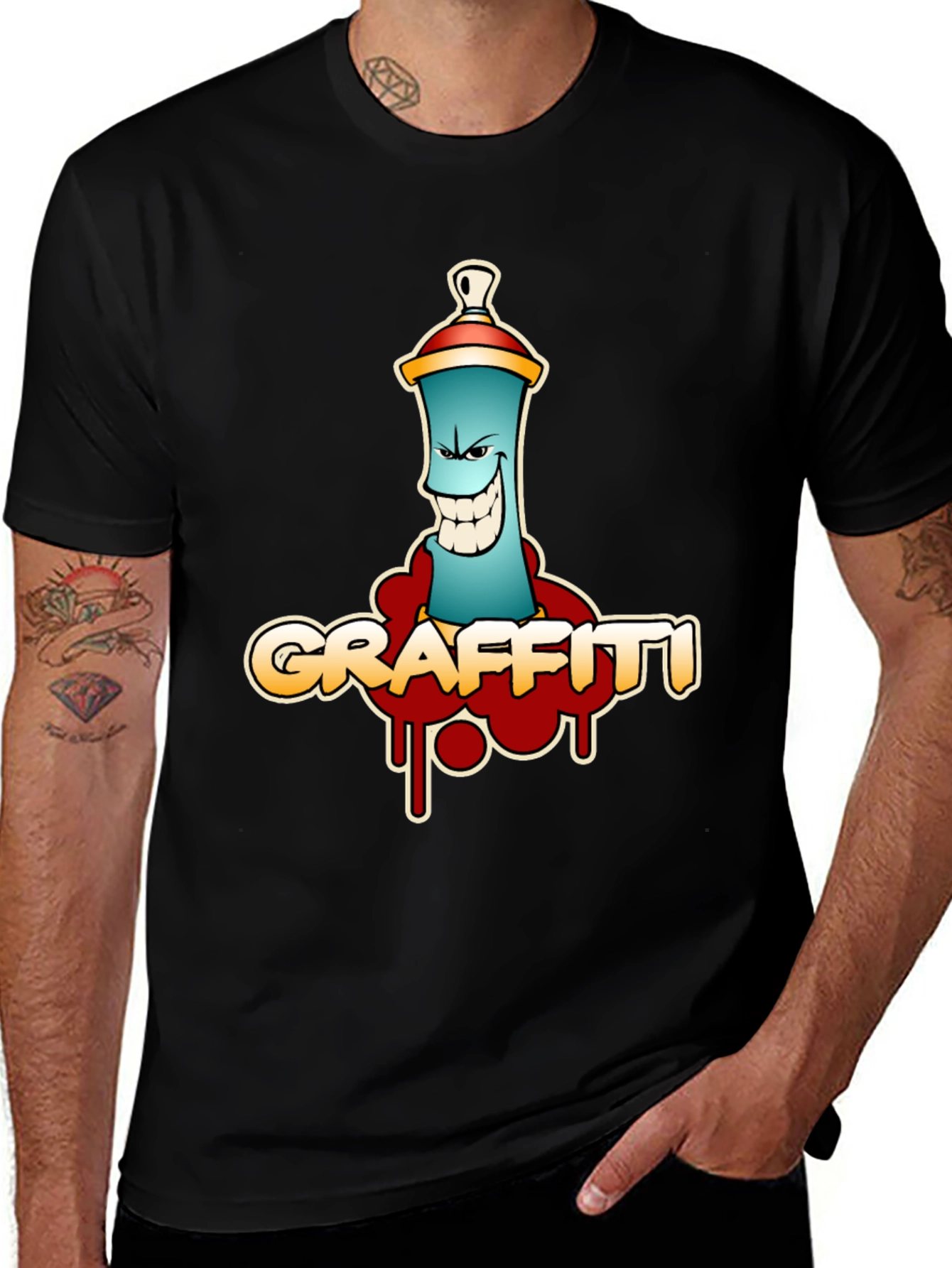 Variant 2 of Graffiti Cartoon Spray Can T-Shirt