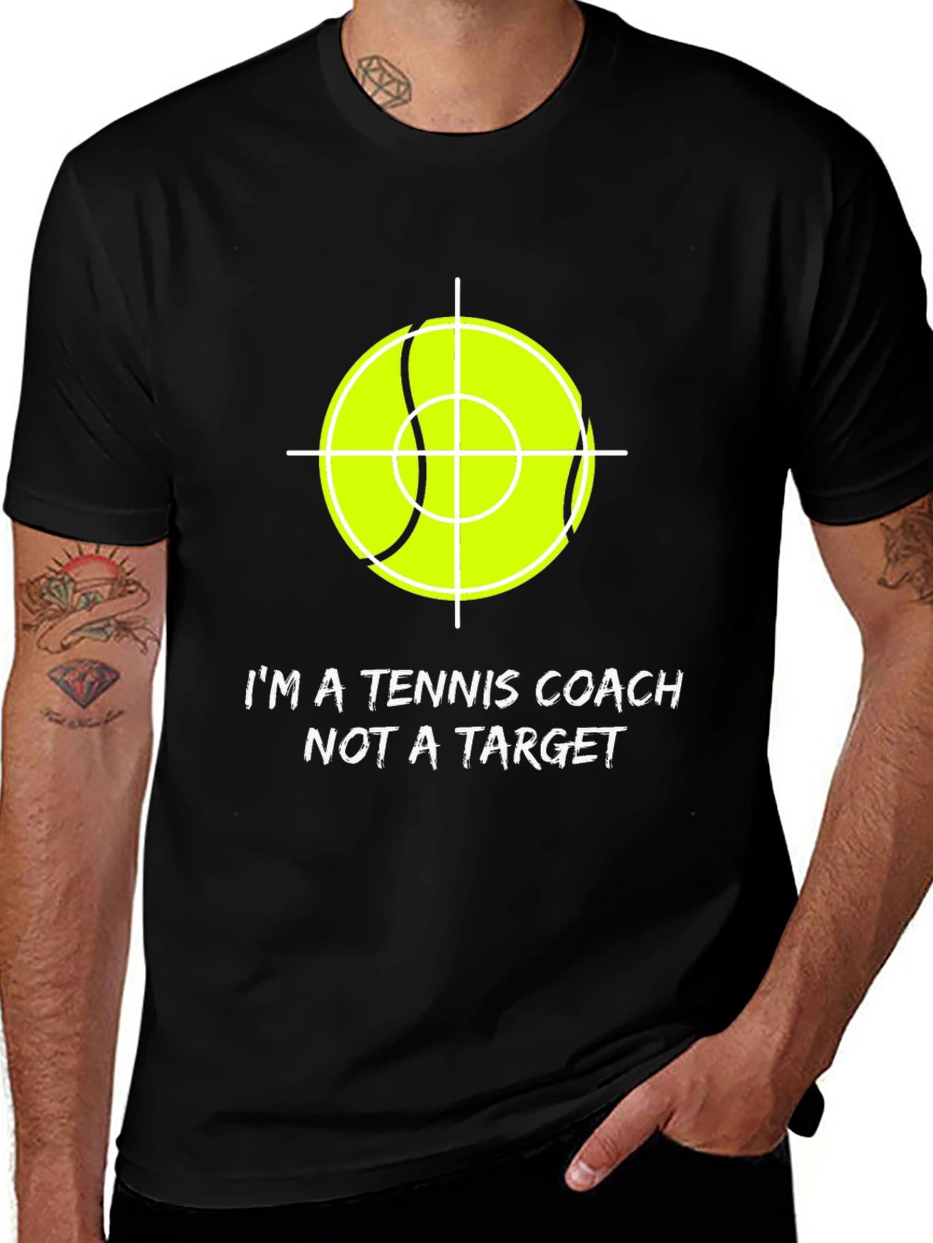 Variant 30 of Tennis Coach Tee - Not a Target Graphic T-Shirt