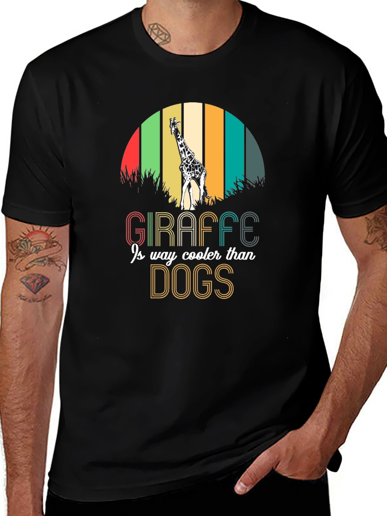 Variant 13 of Giraffe Lover Graphic Tee - Cooler Than Dogs