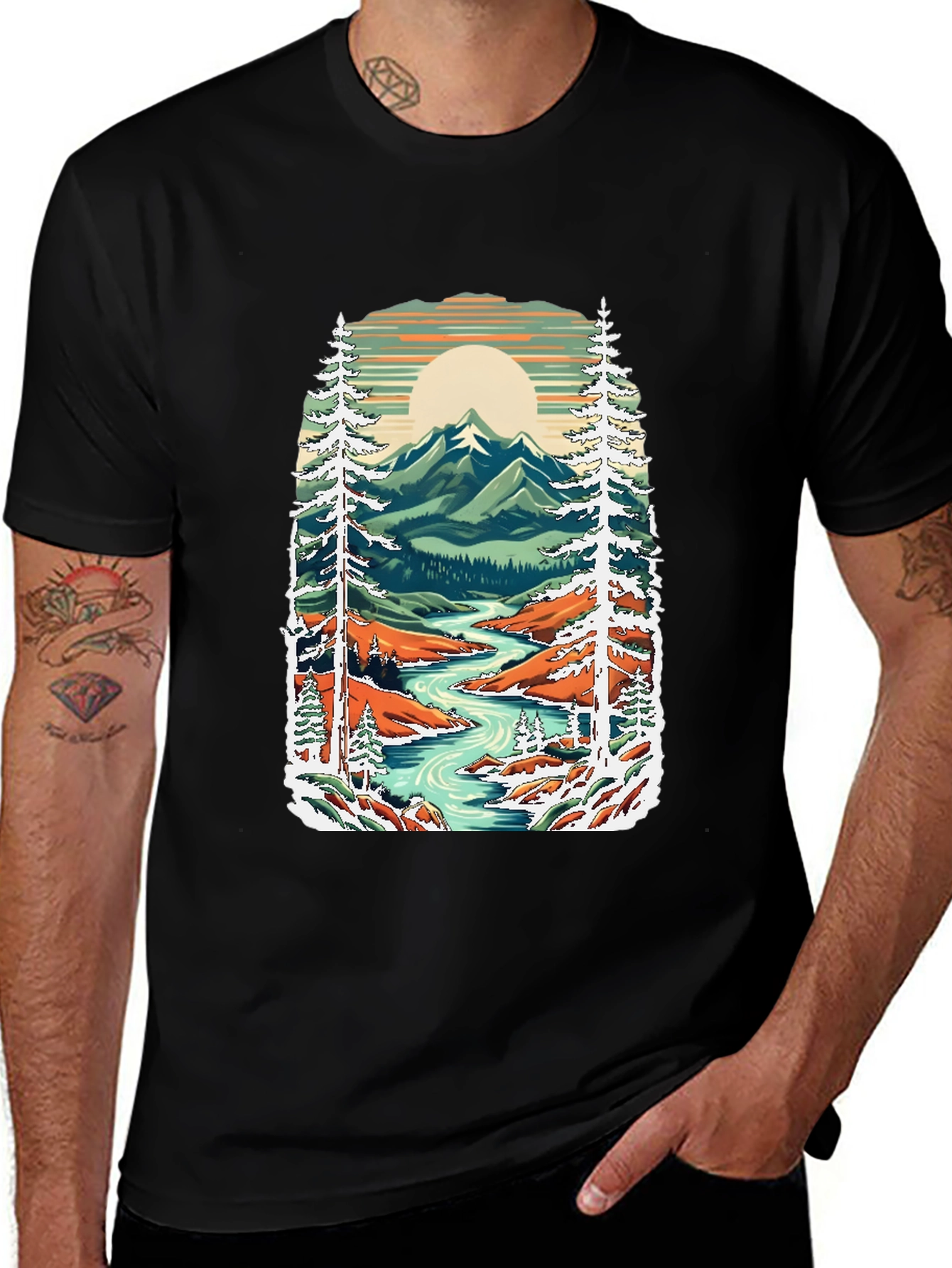 Mountain River Graphic Tee