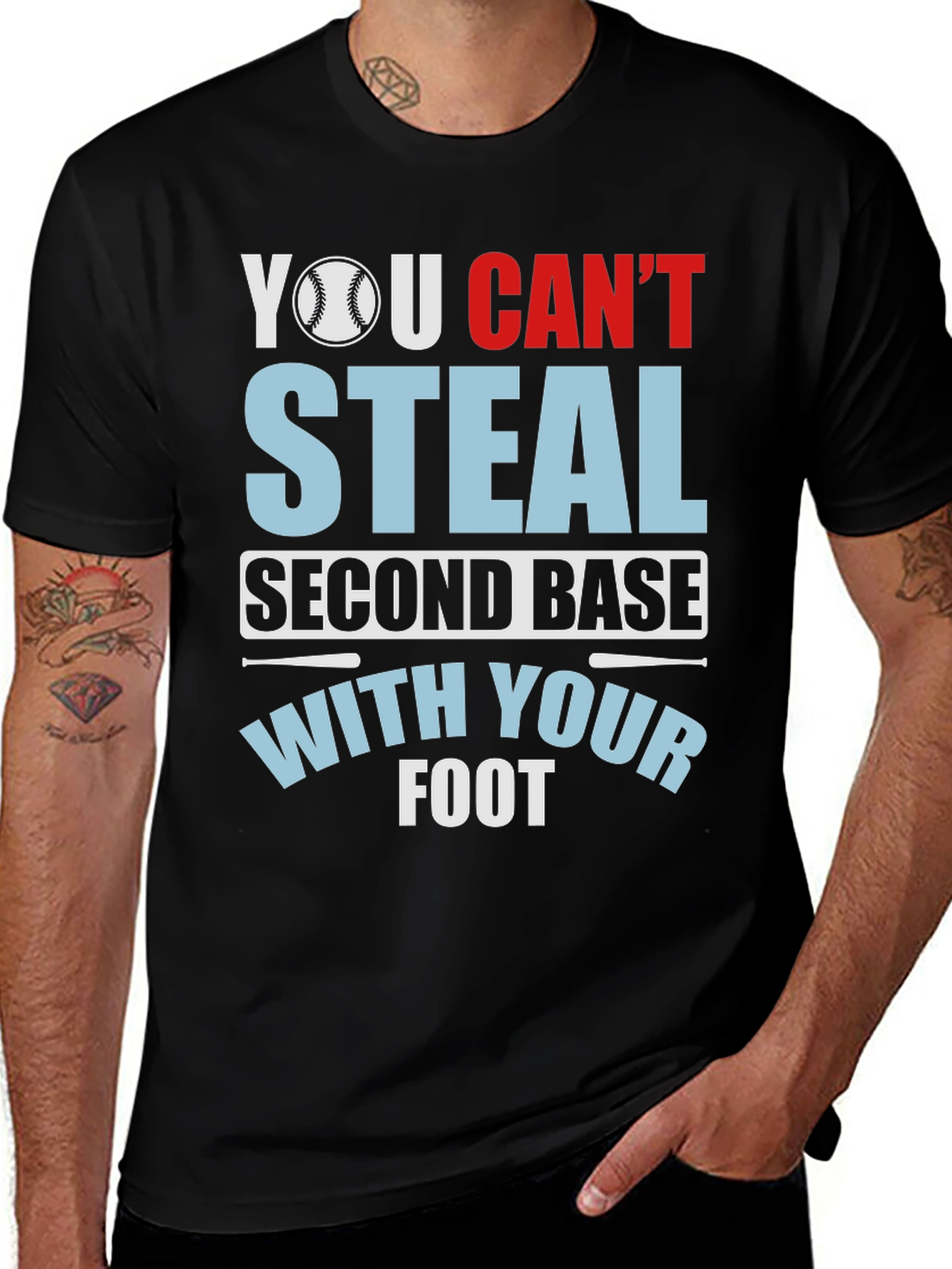 Variant 29 of Baseball Steal Second Base T-Shirt