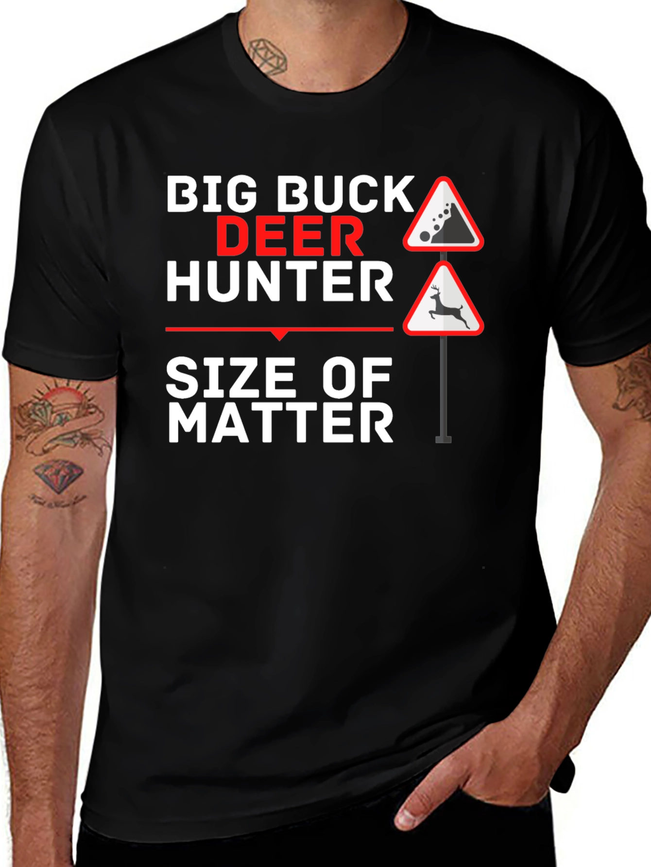 Variant 24 of Big Buck Deer Hunter T-Shirt - Funny Hunting Gift Tee