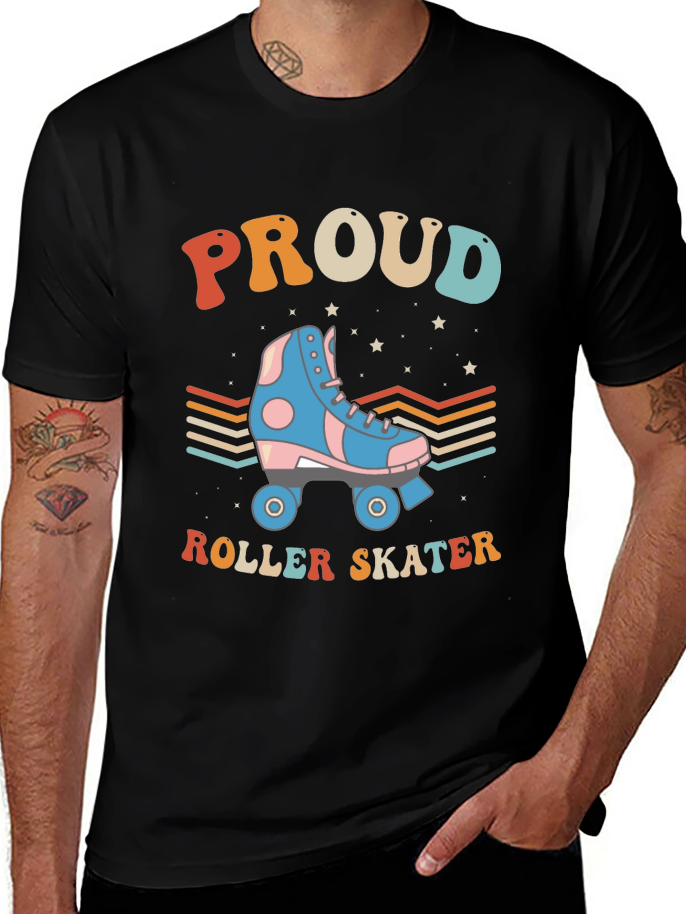 Variant 7 of Proud Roller Skater Graphic Tee Retro Style T-Shirt