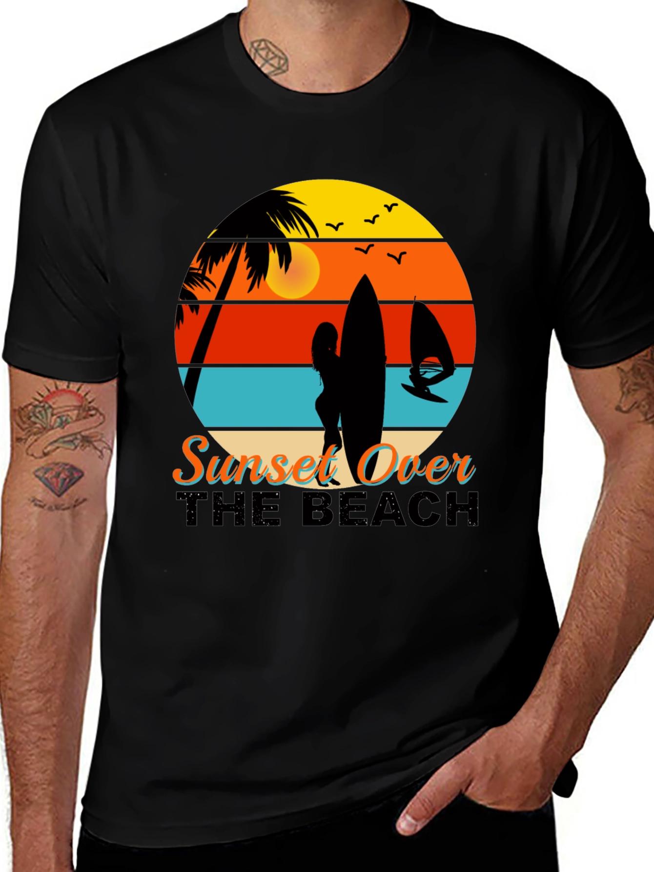 Variant 24 of Sunset Beach Graphic Tee | Casual Stylish T-Shirt