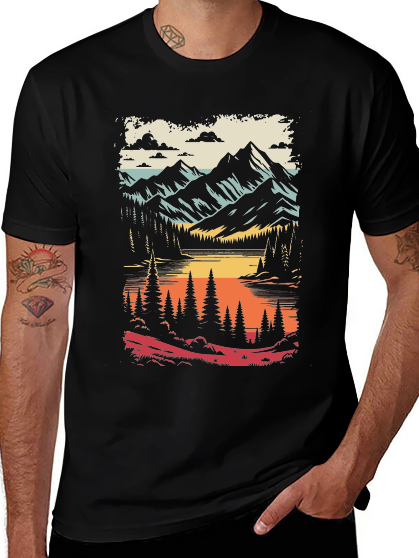 Variant 29 of Mountain Lake Graphic Tee - Adventure Ready