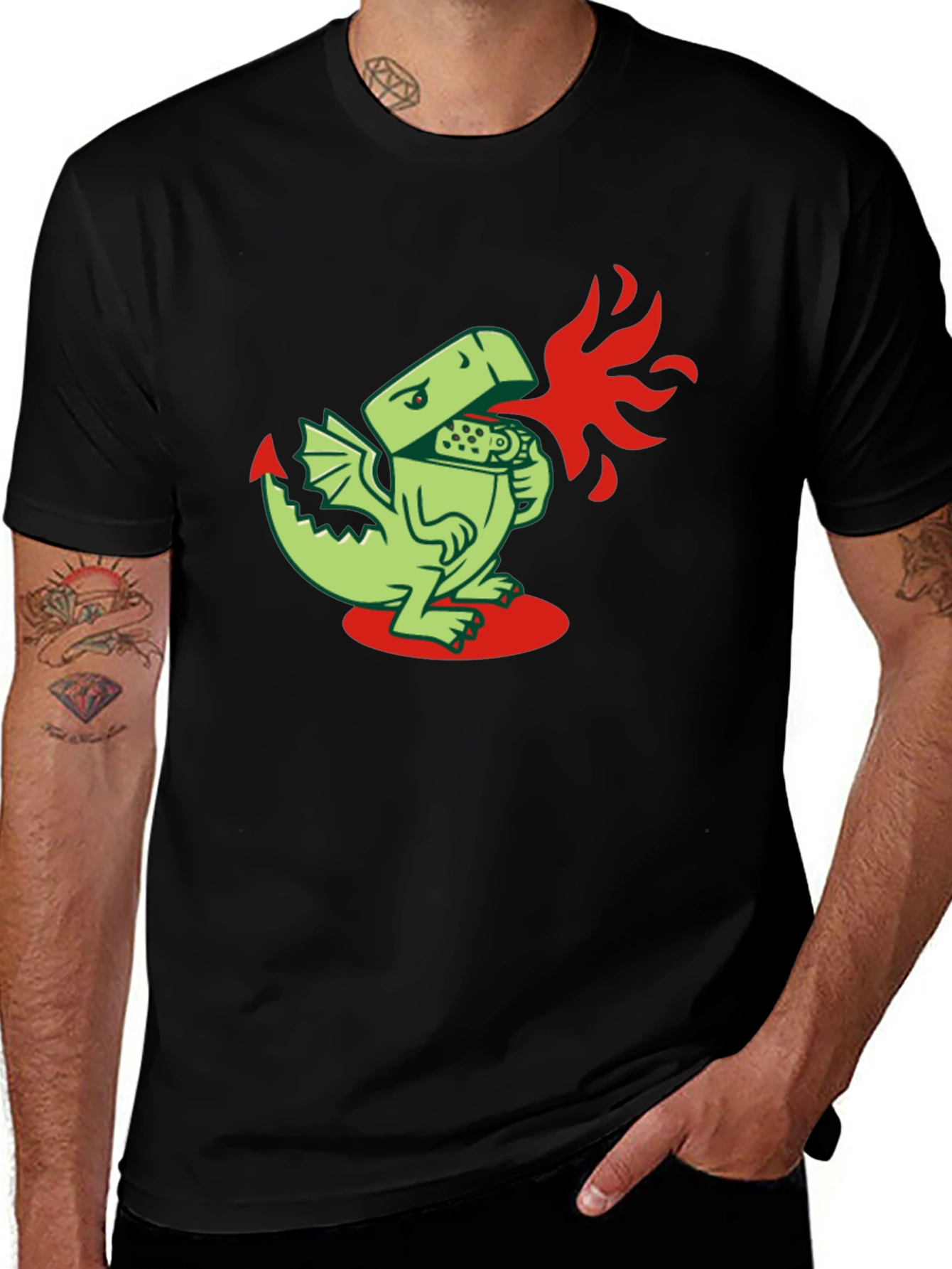 Variant 23 of Dragon Lighter Graphic Tee - Unique Design