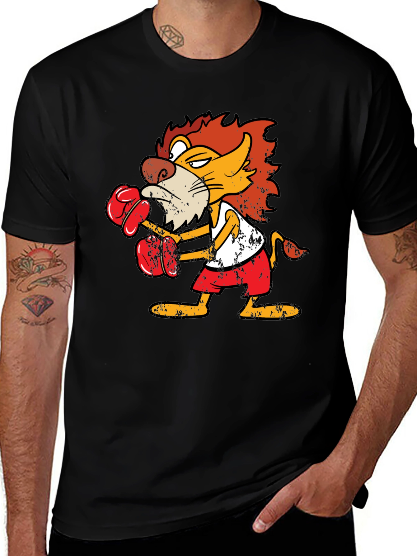 Variant 20 of Boxing Lion Graphic T-Shirt