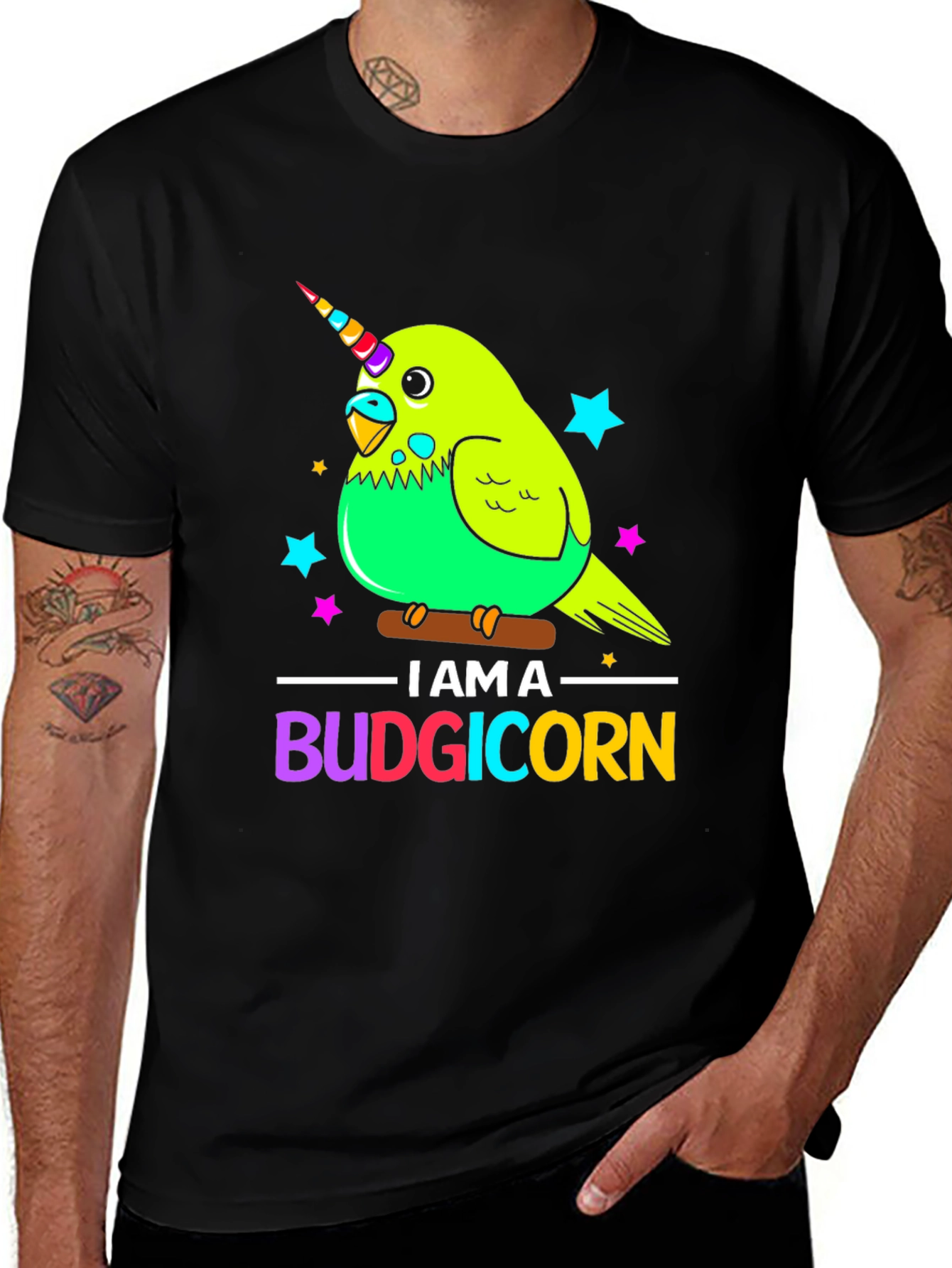 Budgicorn T-Shirt - Cute Parrot Unicorn Tee