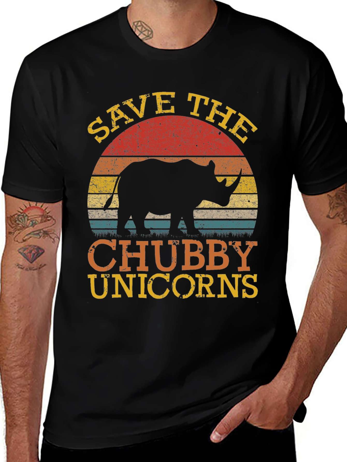 Variant 13 of Save the Chubby Unicorns Graphic Tee