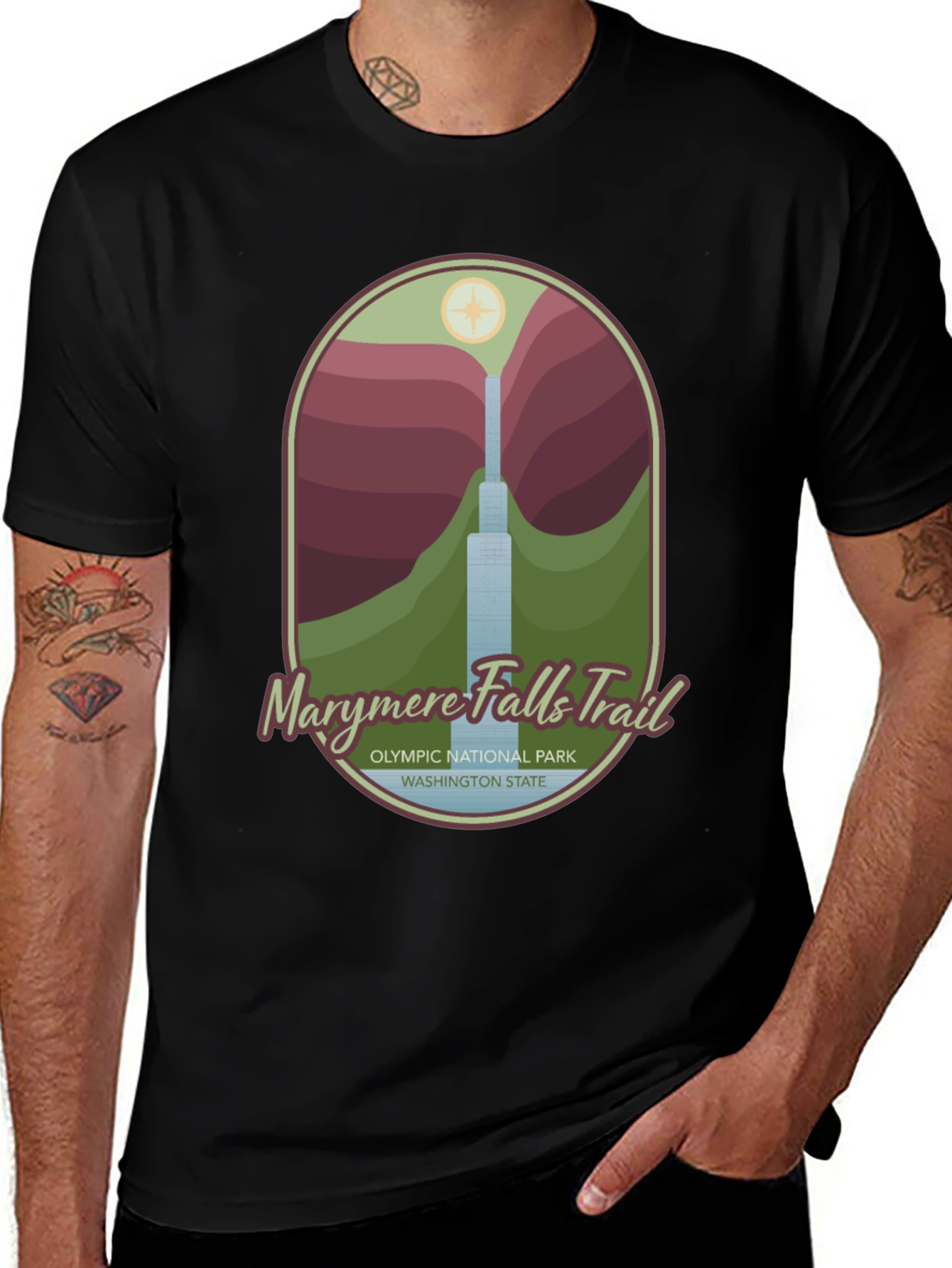 Variant 21 of Marymere Falls Trail T-Shirt