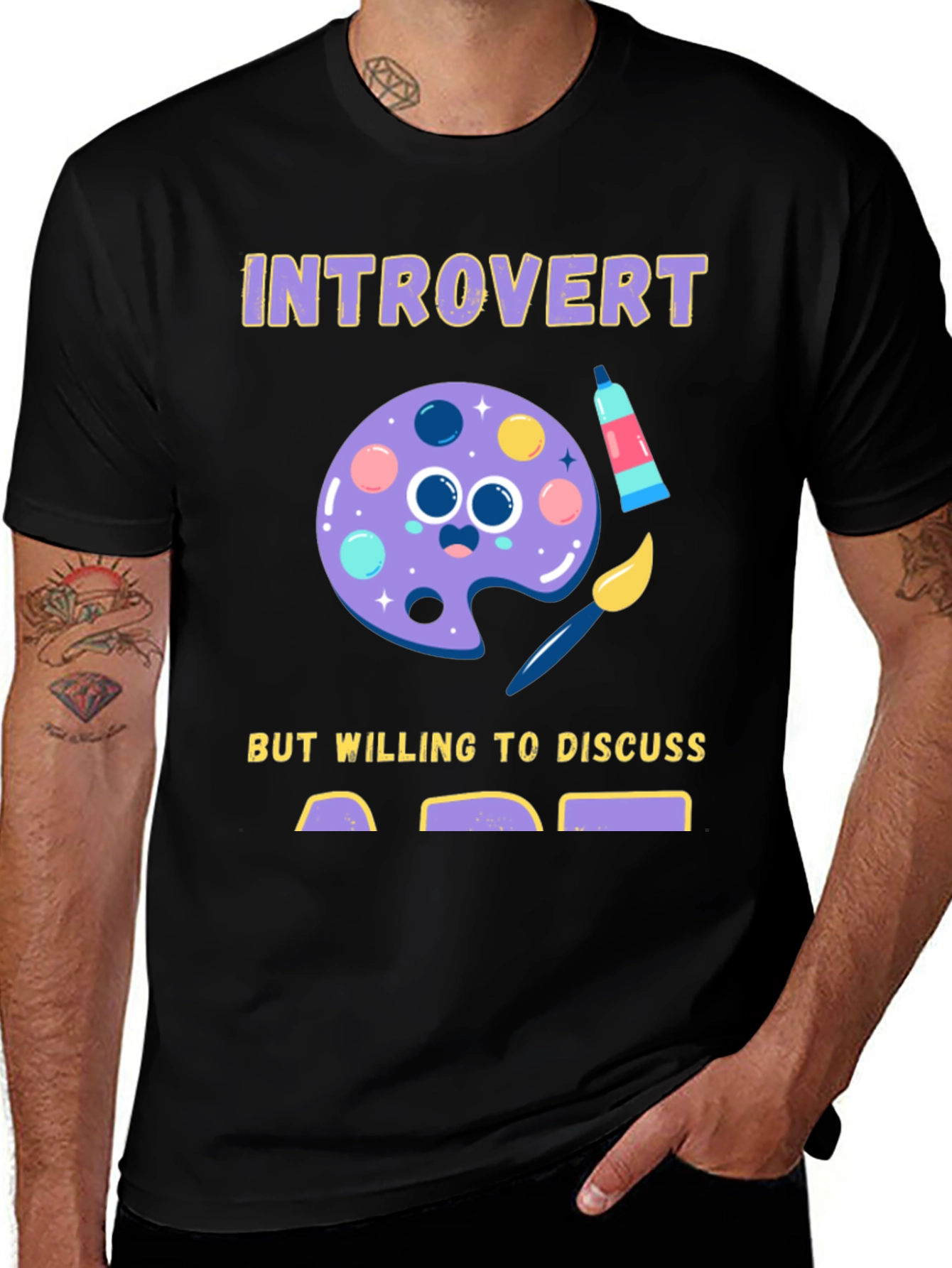 Variant 12 of Introvert Artist T-Shirt - Discuss Art!