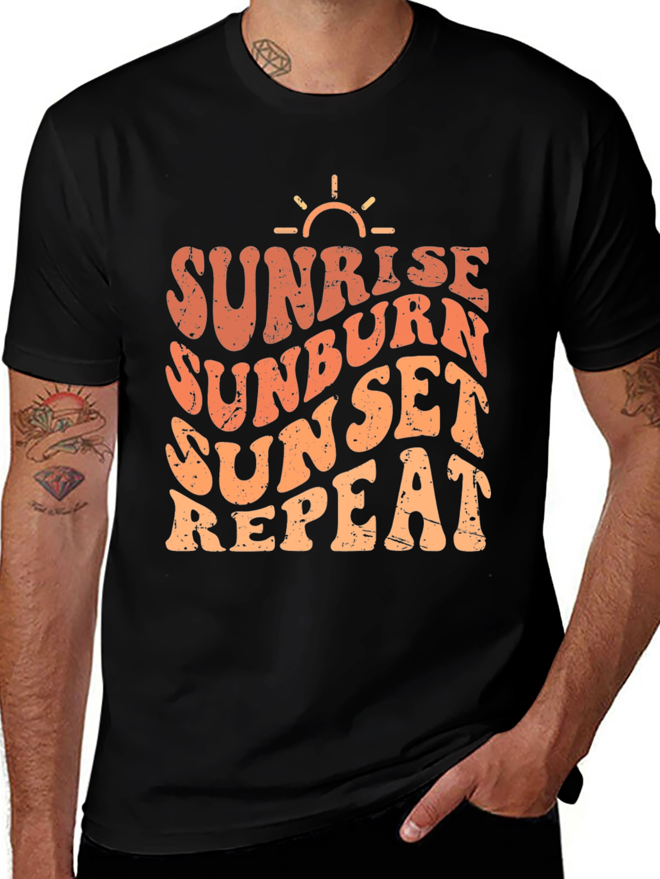 Sunrise Sunburn Sunset Repeat T-Shirt