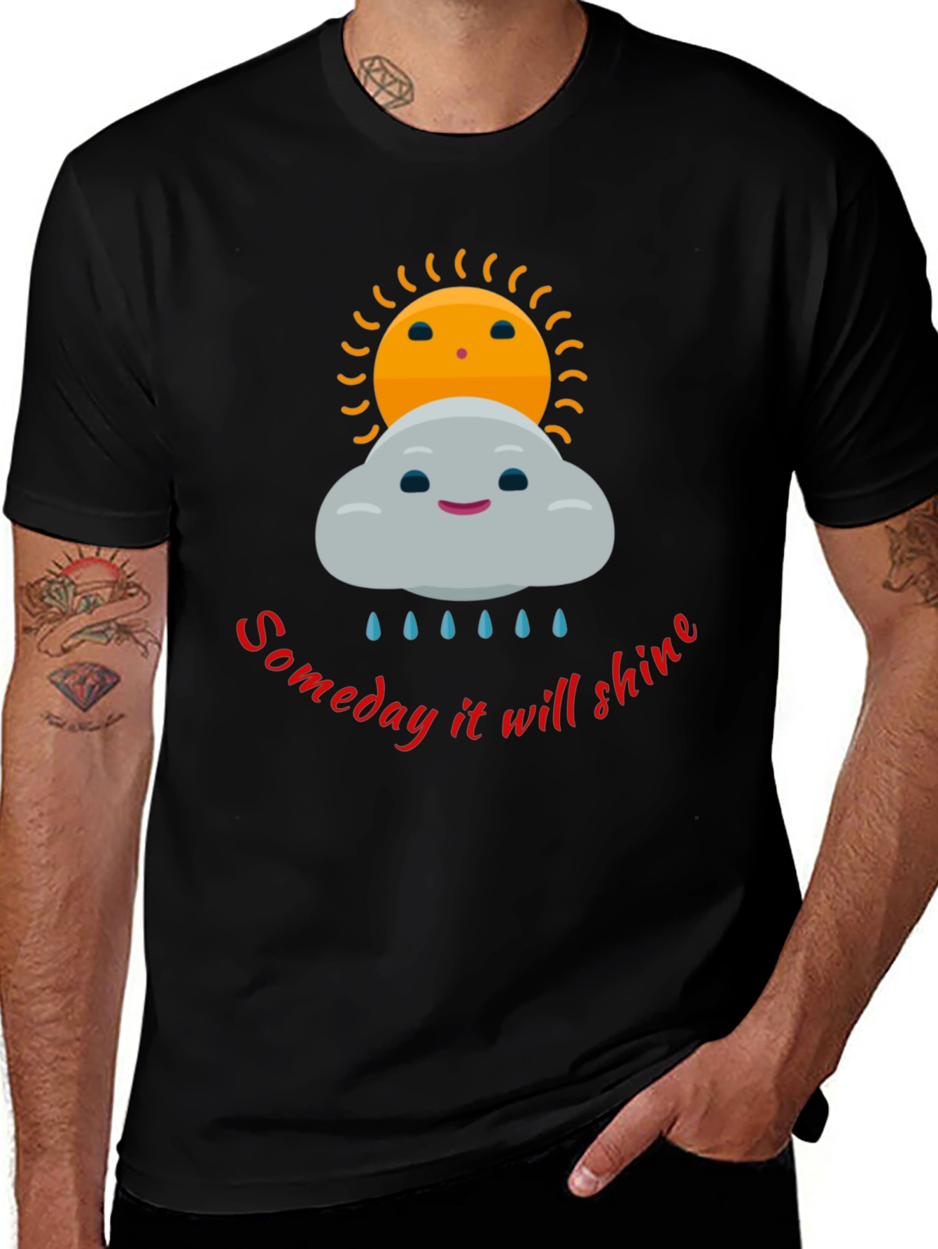 Variant 12 of Optimistic Graphic Tee - Someday It Will Shine T-Shirt