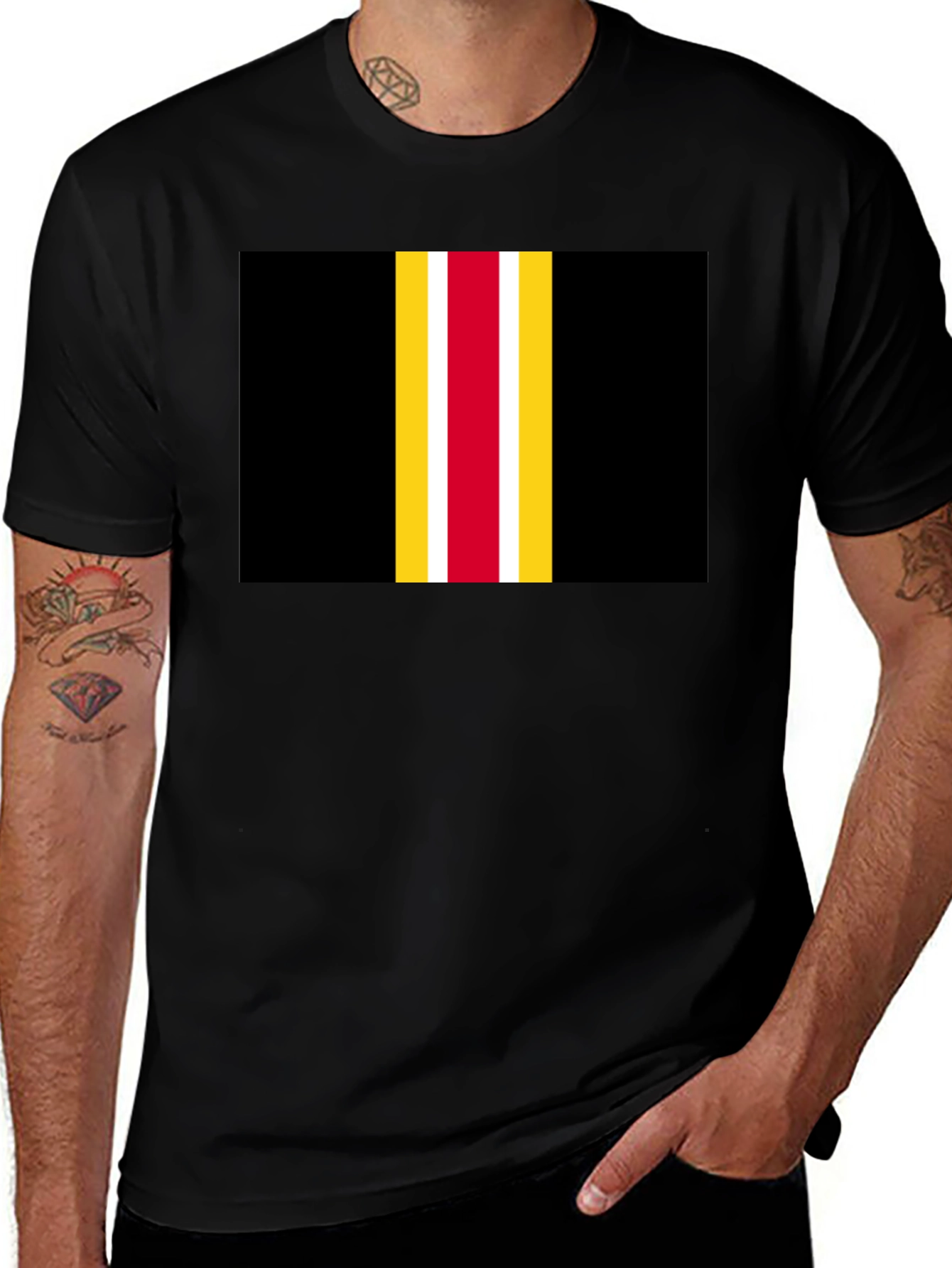 Variant 15 of Striped Graphic T-Shirt - Bold Style