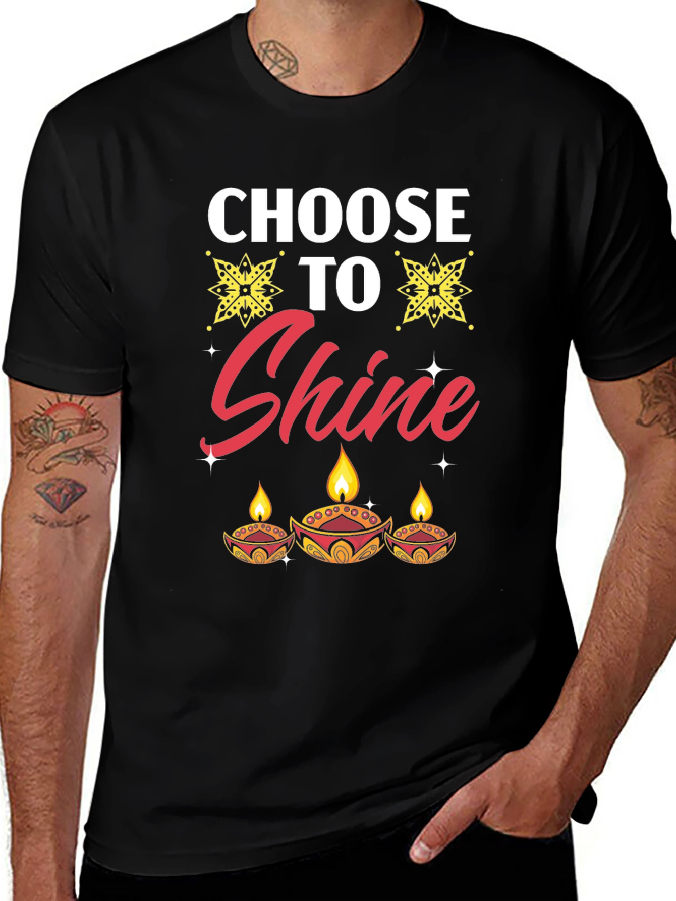 Choose to Shine Diwali T-Shirt - Festive Holiday Tee