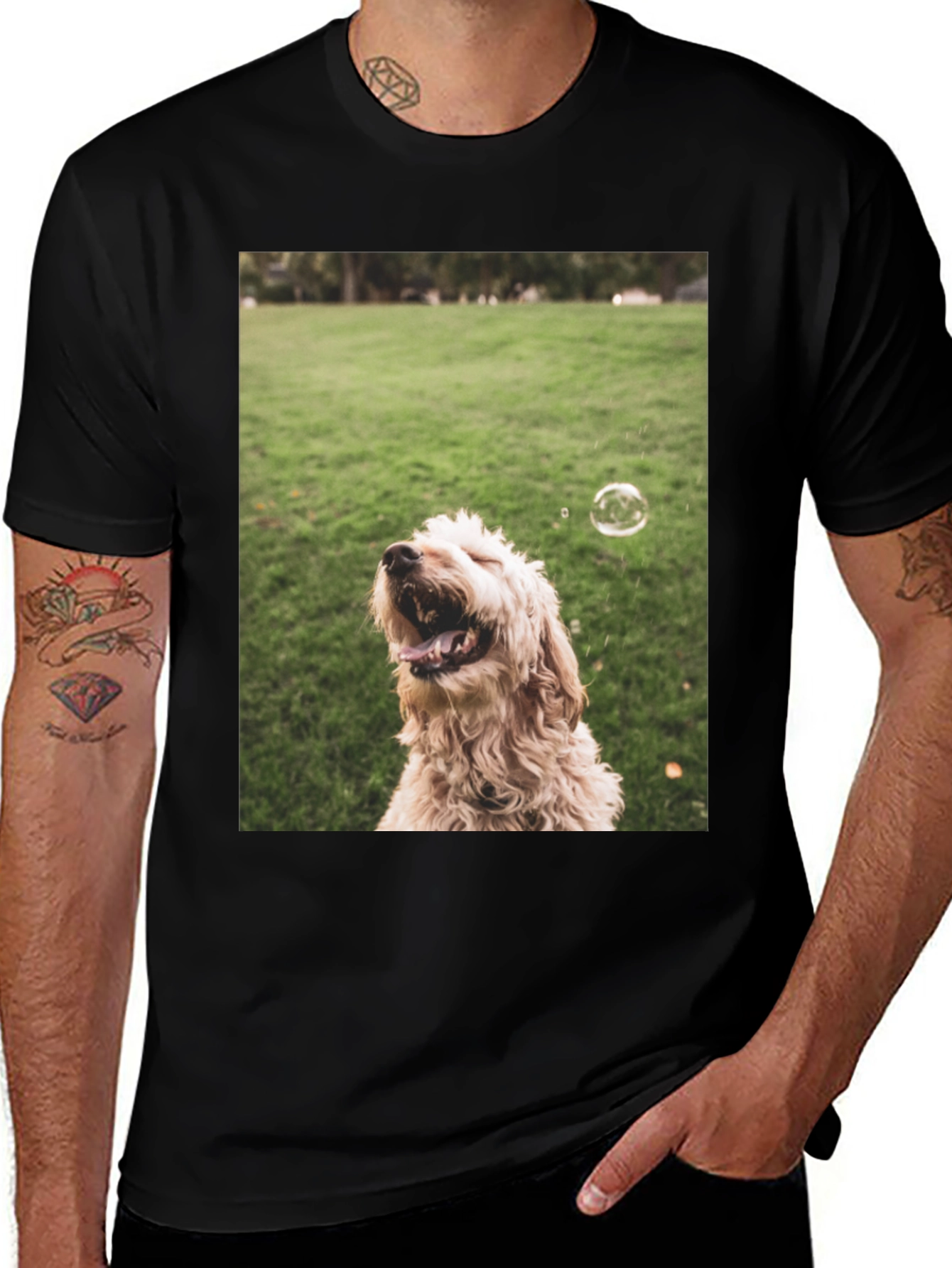 Variant 2 of Dog Bubble T-Shirt - Playful Pet Lover Tee