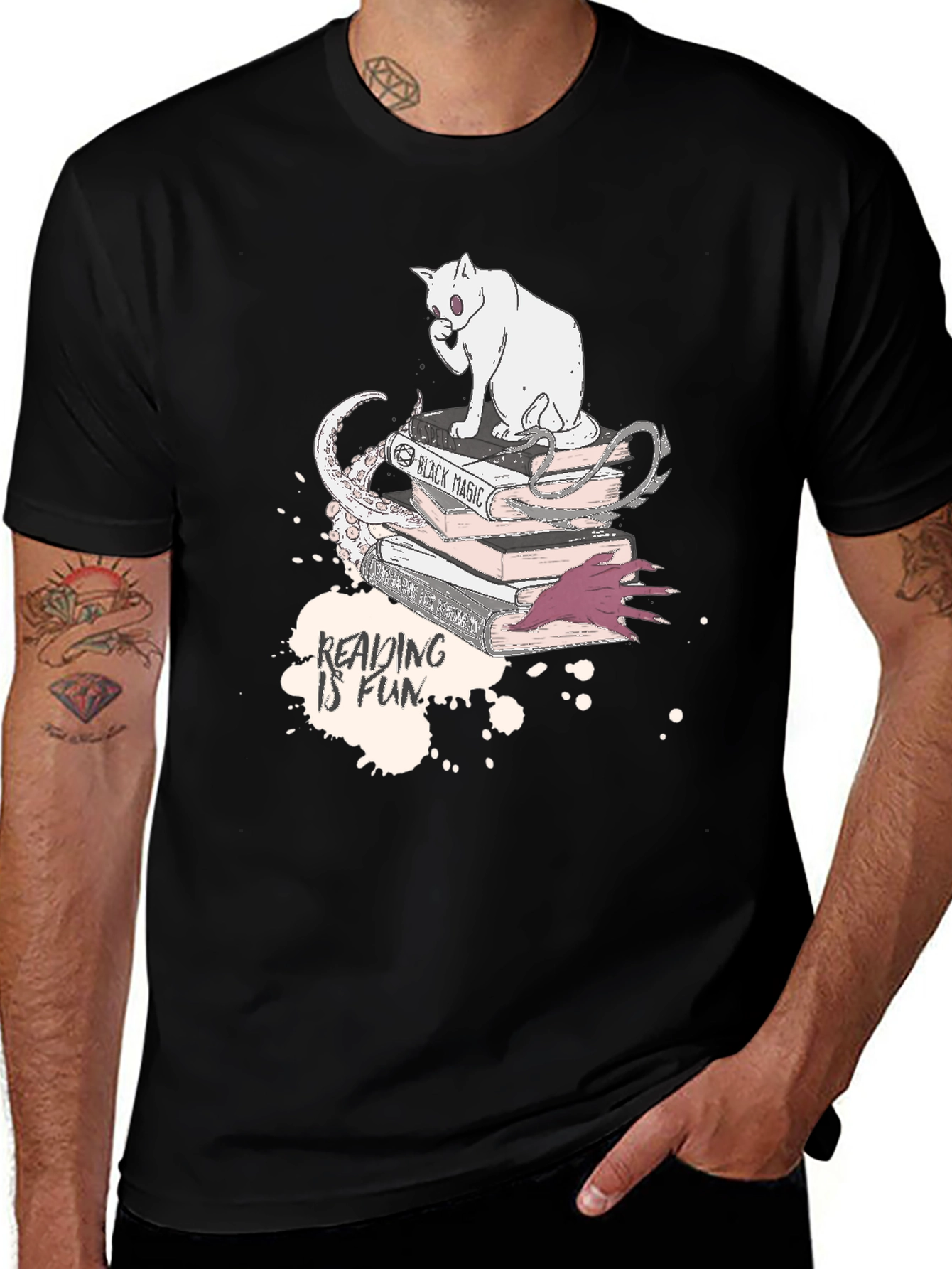 Reading is Fun T-Shirt, Cat & Magic Books