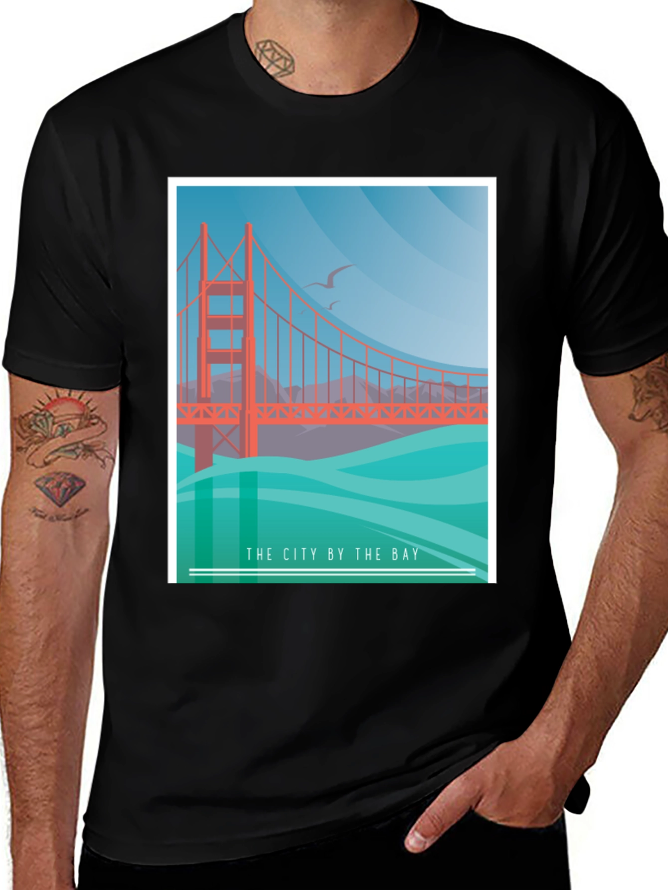 Variant 10 of San Francisco Golden Gate Bridge Graphic Tee