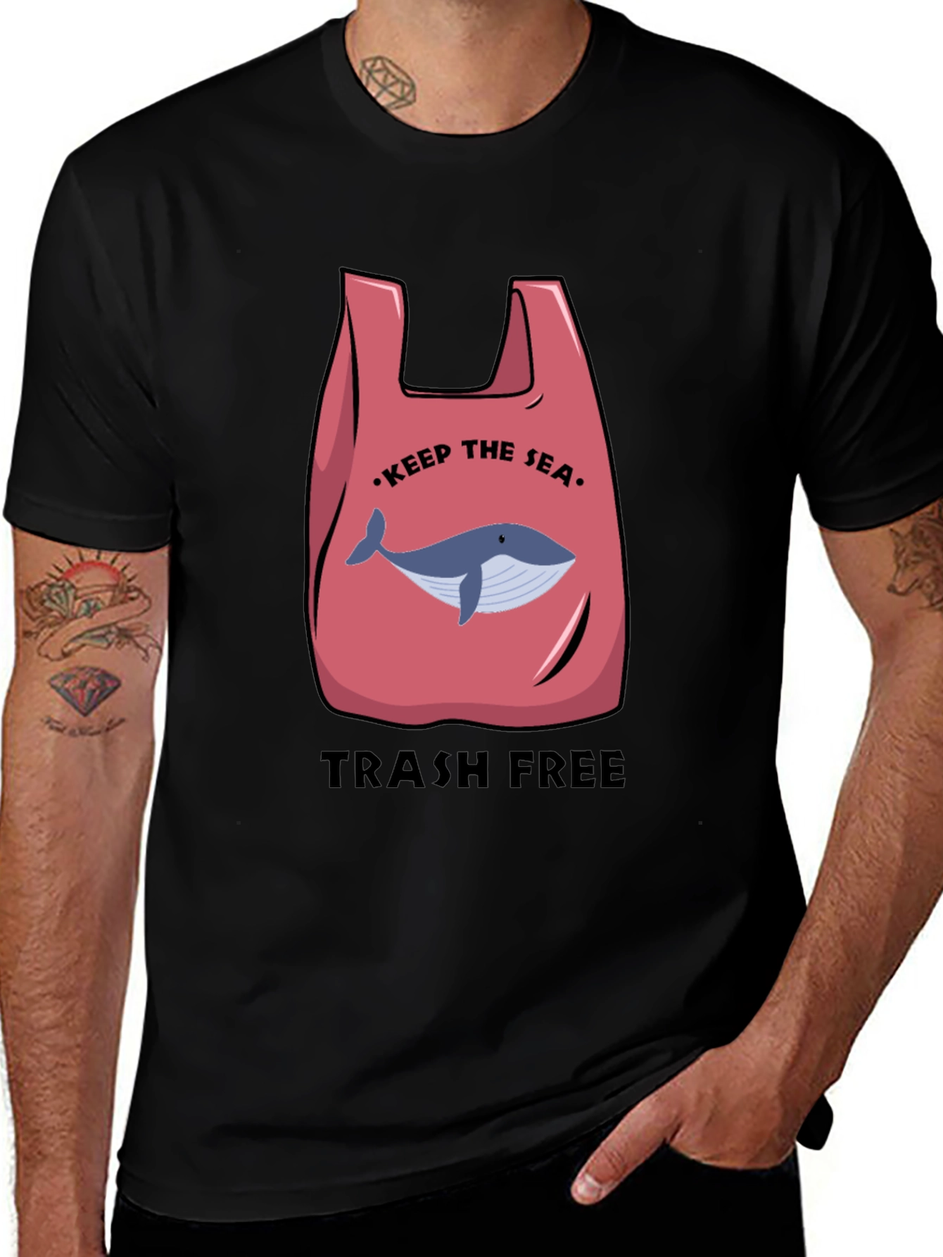 Variant 15 of Eco-Friendly Whale Graphic Tee