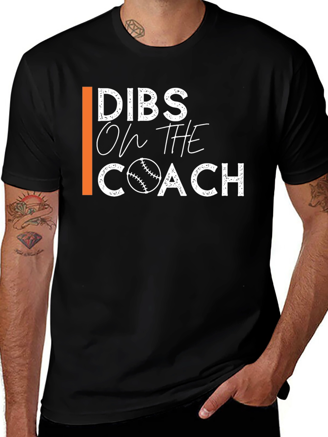 Black Dibs On The Coach Baseball T-Shirt main image