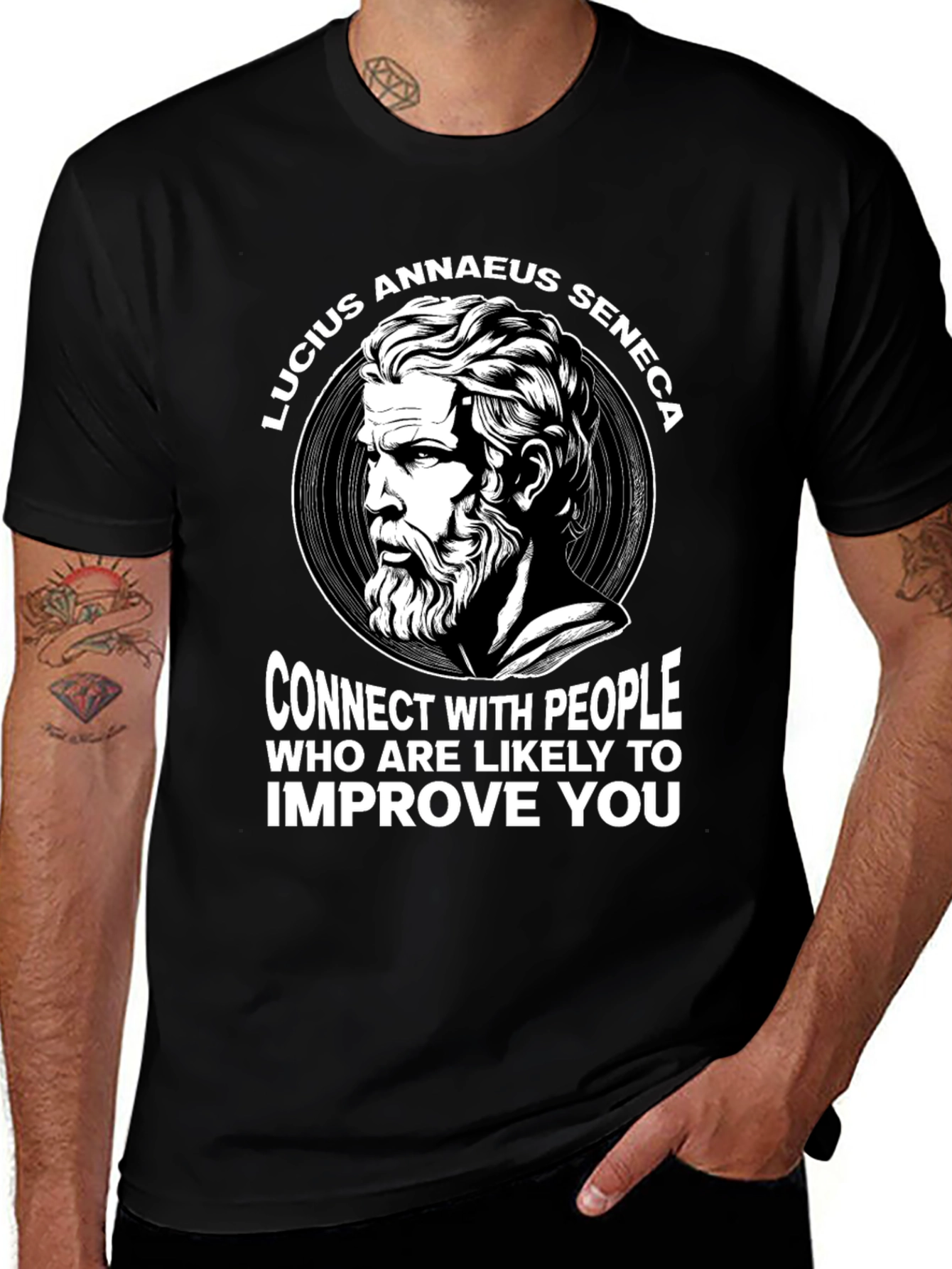 Variant 15 of Lucius Annaeus Seneca T-Shirt - Connect with People