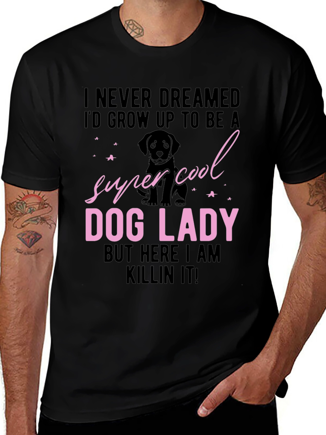 Variant 3 of Super Cool Dog Lady T-Shirt