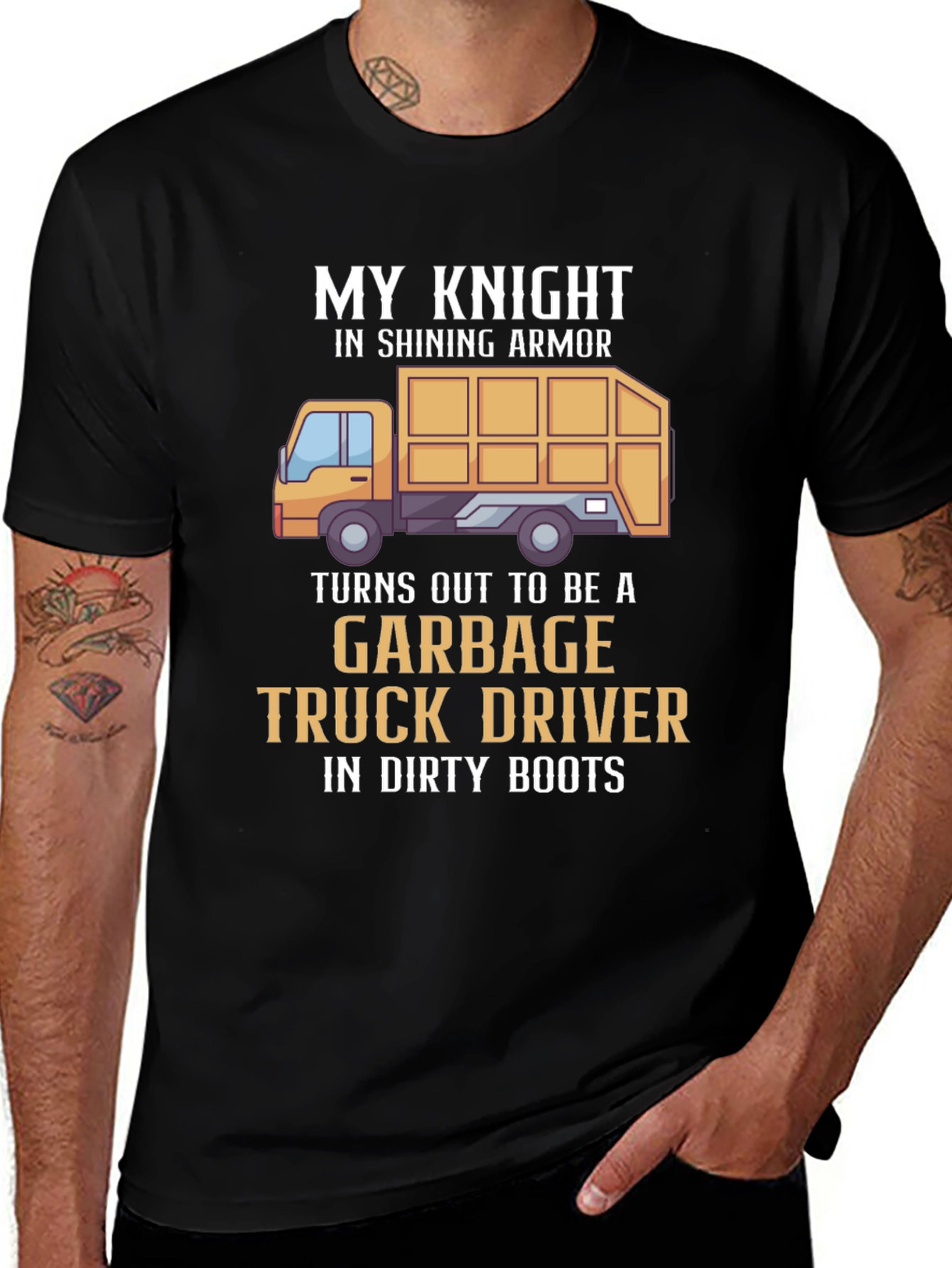 Variant 14 of My Knight Garbage Truck Driver T-Shirt
