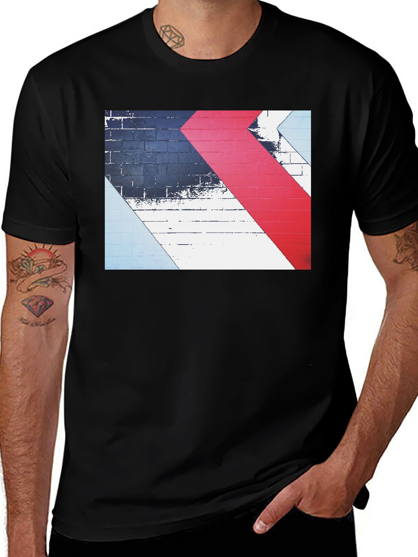 Variant 18 of Abstract Brick Arrow T-Shirt