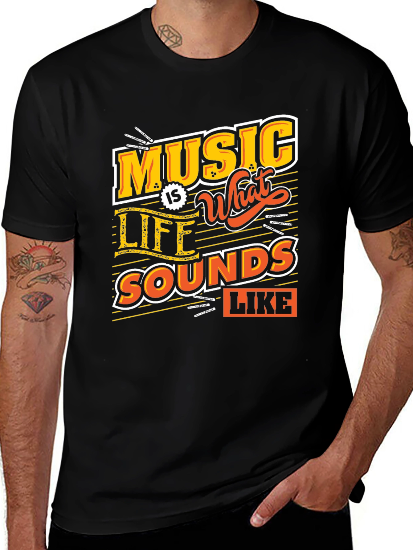 Variant 17 of Music is What Life Sounds Like Graphic Tee