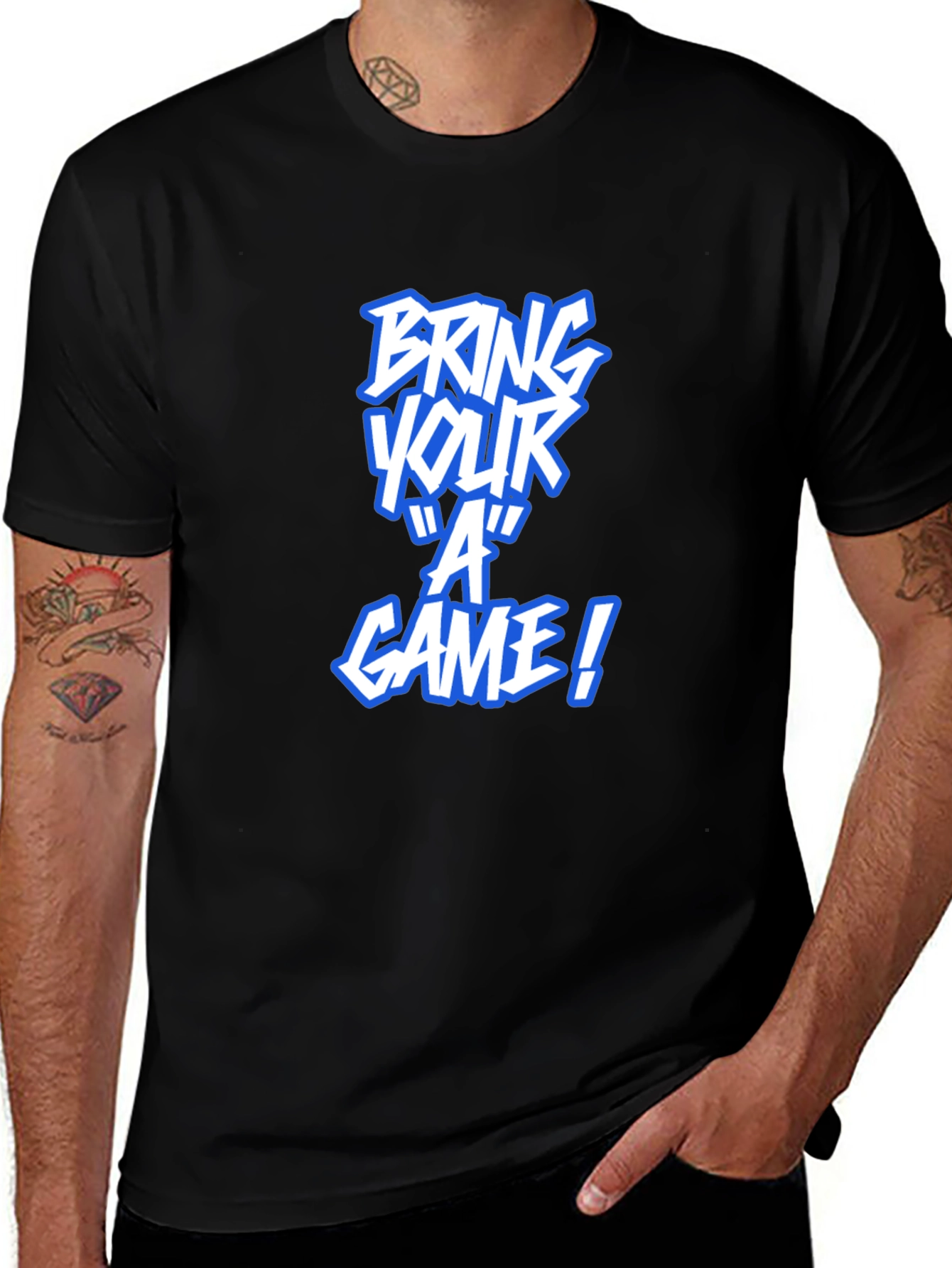 Variant 26 of Bring Your "A" Game! Black T-Shirt