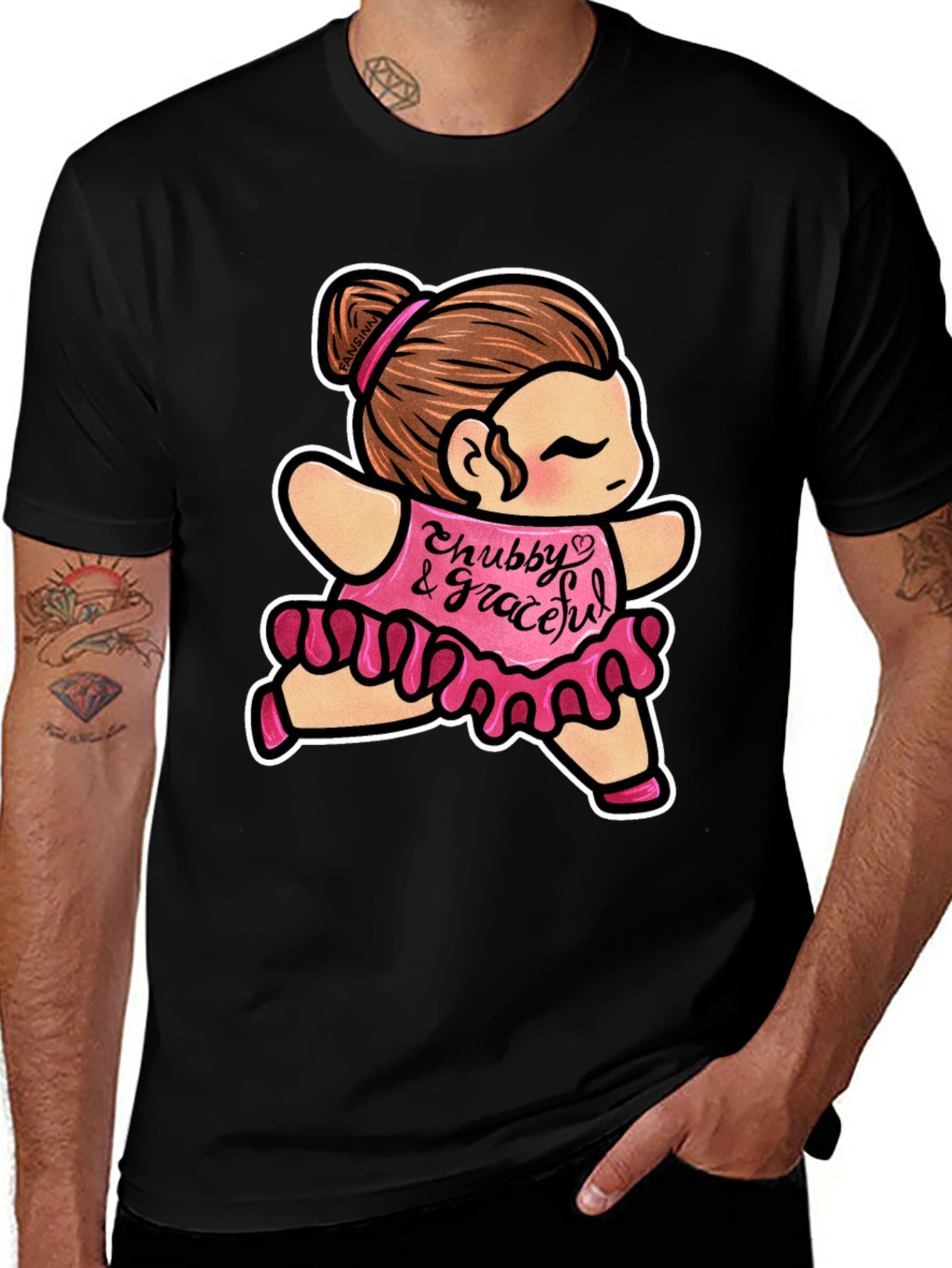 Variant 26 of Chubby & Graceful T-Shirt - Cute Cartoon Dance