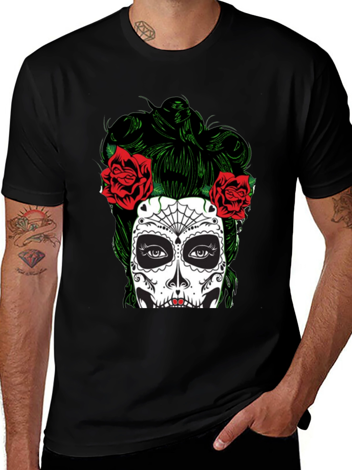 Variant 12 of Sugar Skull T-Shirt - Day of the Dead Tee