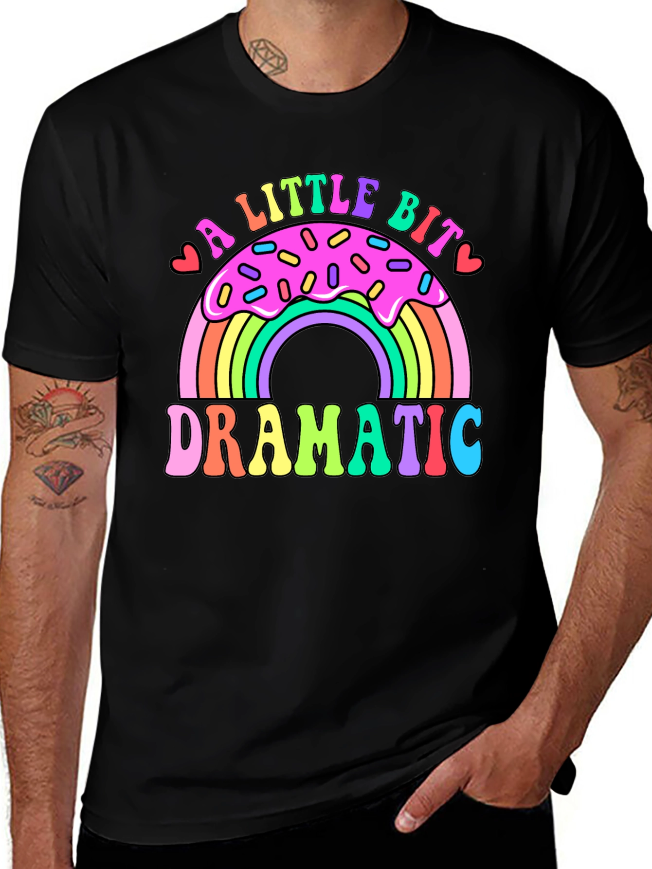 Variant 29 of Dramatic Donut Tee - A Little Bit Dramatic T-Shirt