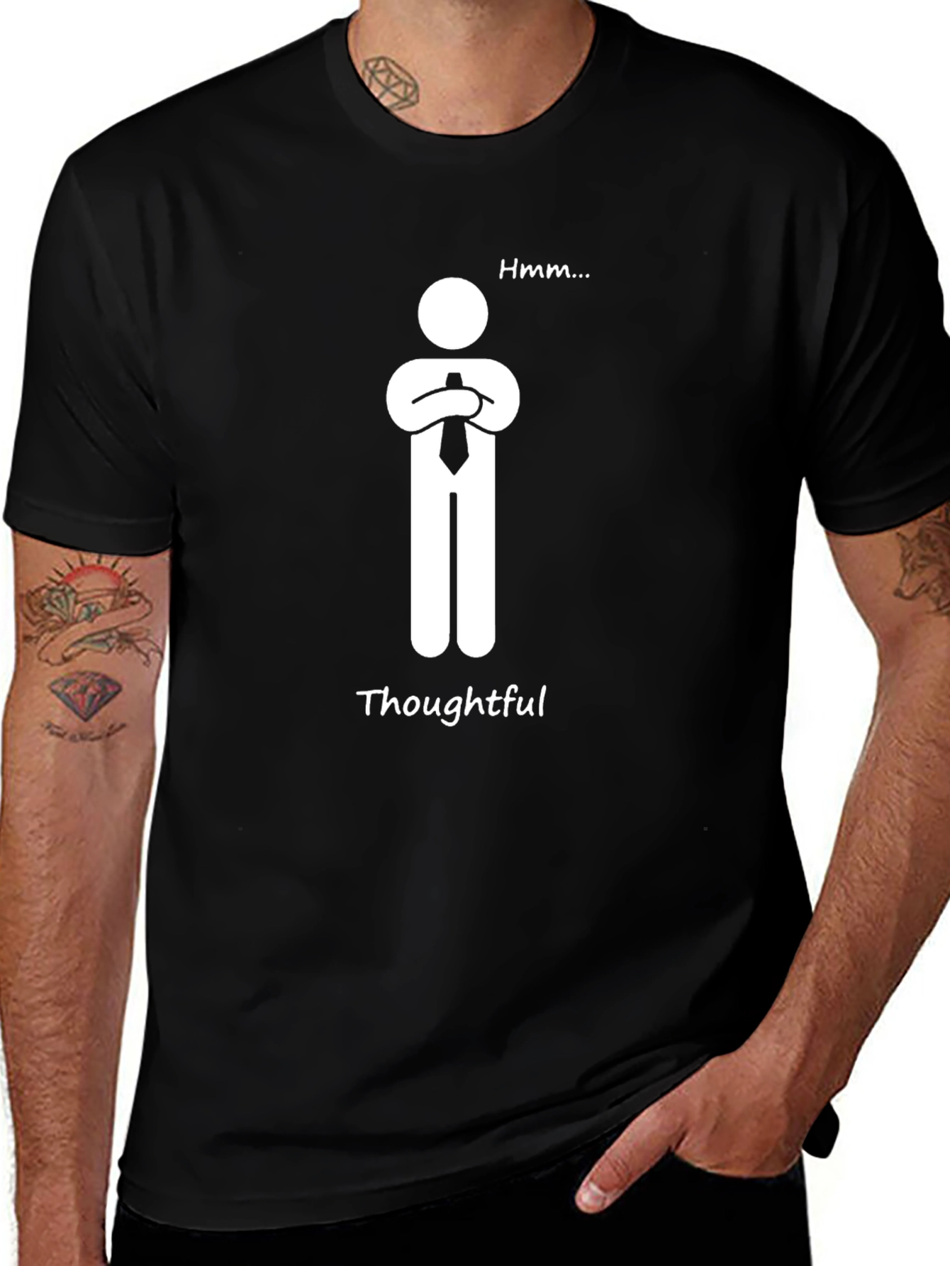 Variant 12 of Thoughtful Man Graphic T-Shirt