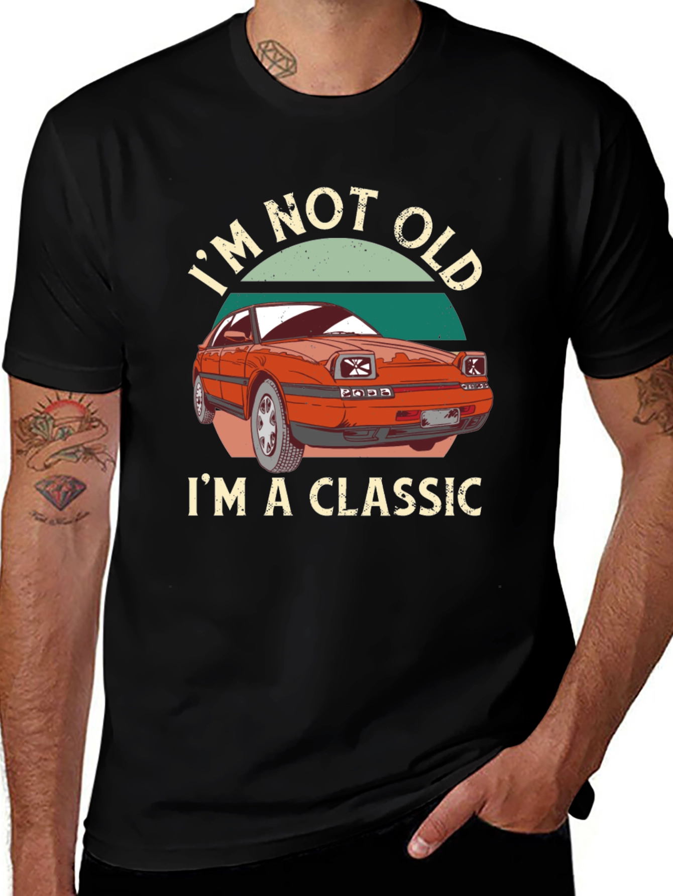 Black I'm Not Old I'm A Classic Car T-Shirt main image
