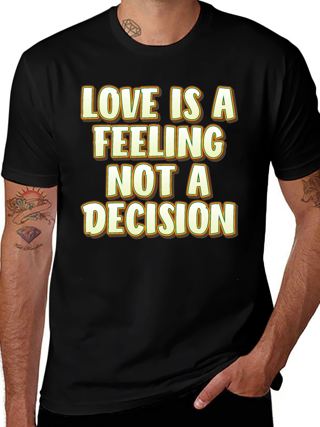 Variant 6 of Love Is A Feeling Tee - Black